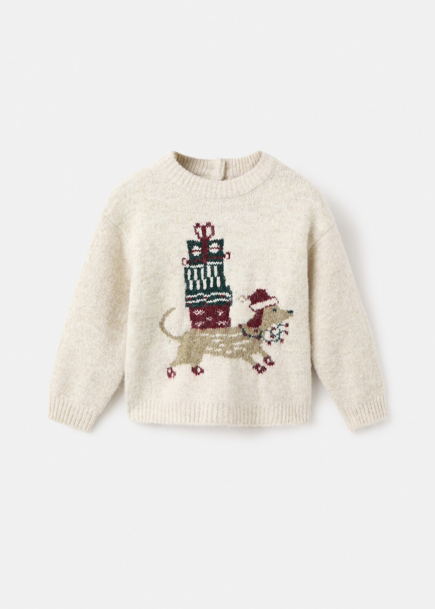 Pullover mit weihnachtlichem Stickmotiv - Artikel ohne Model