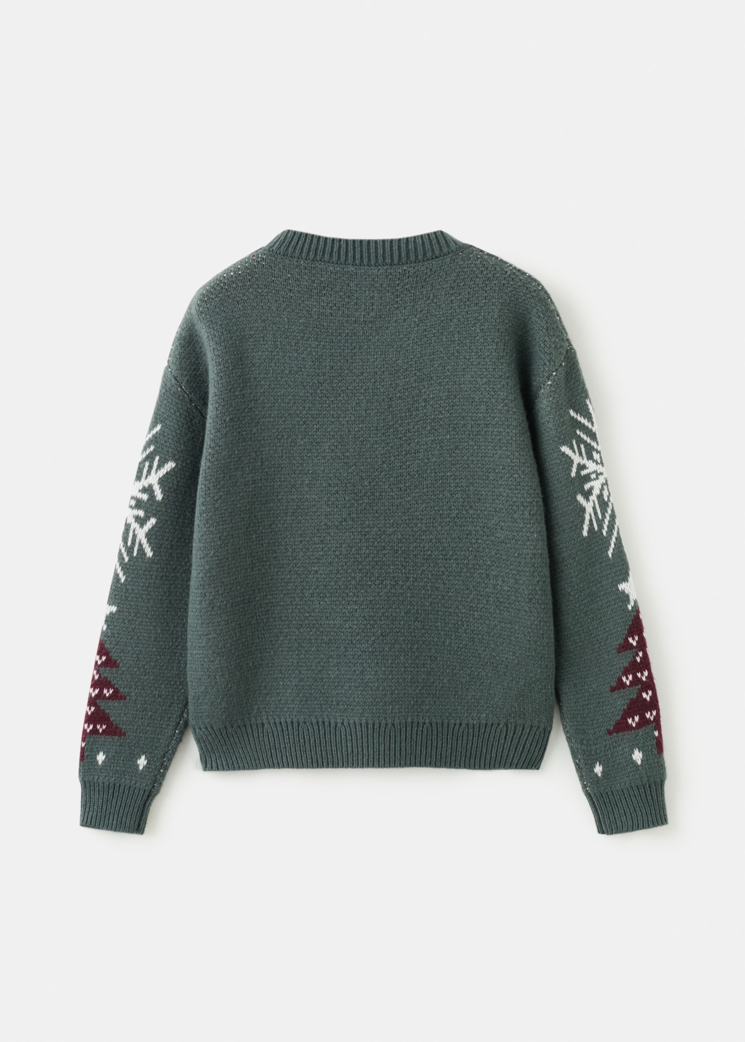 Christmas-print knitted sweater Kids MANGO Egypt
