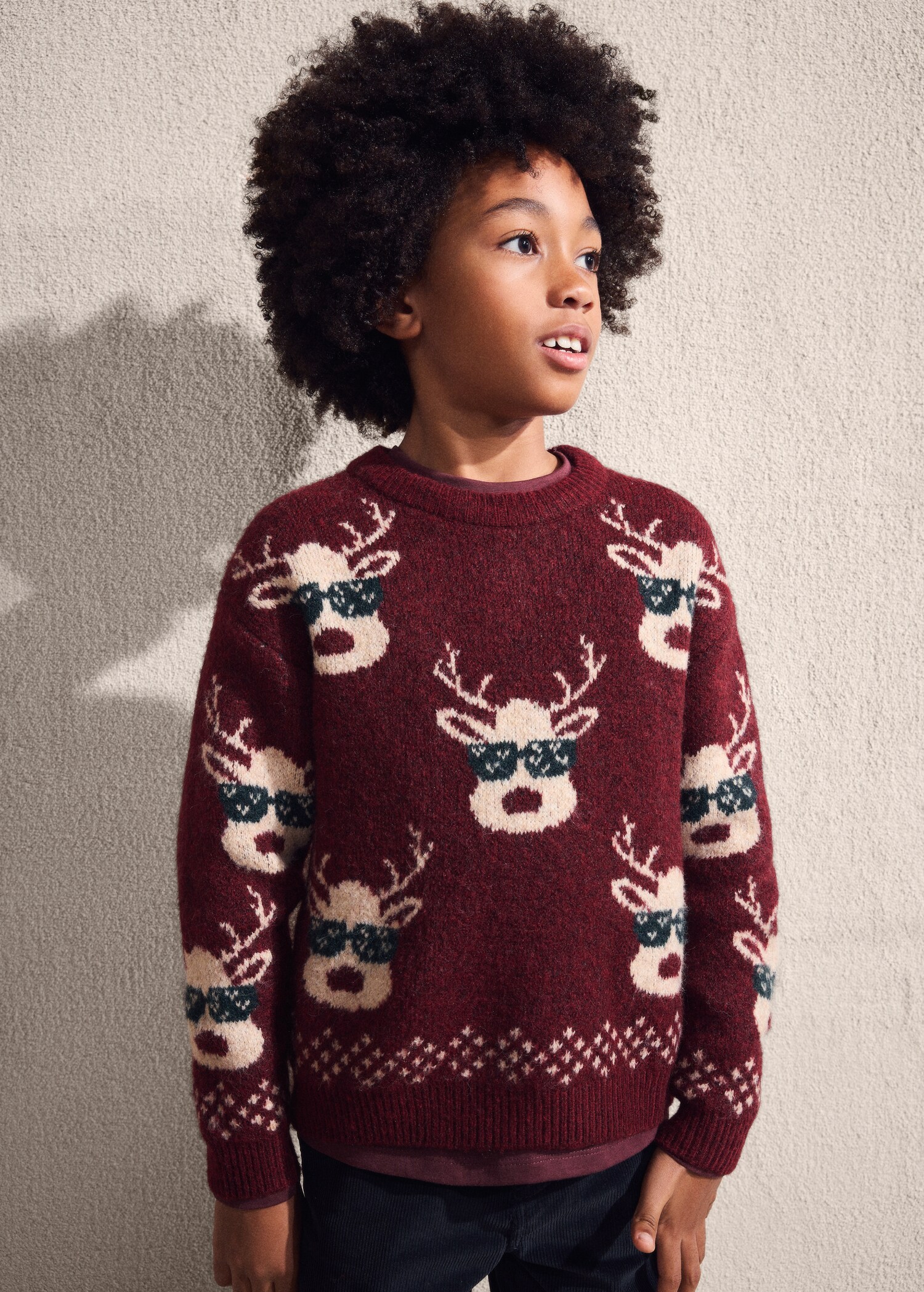 Christmas-print knitted sweater - Details of the article 5