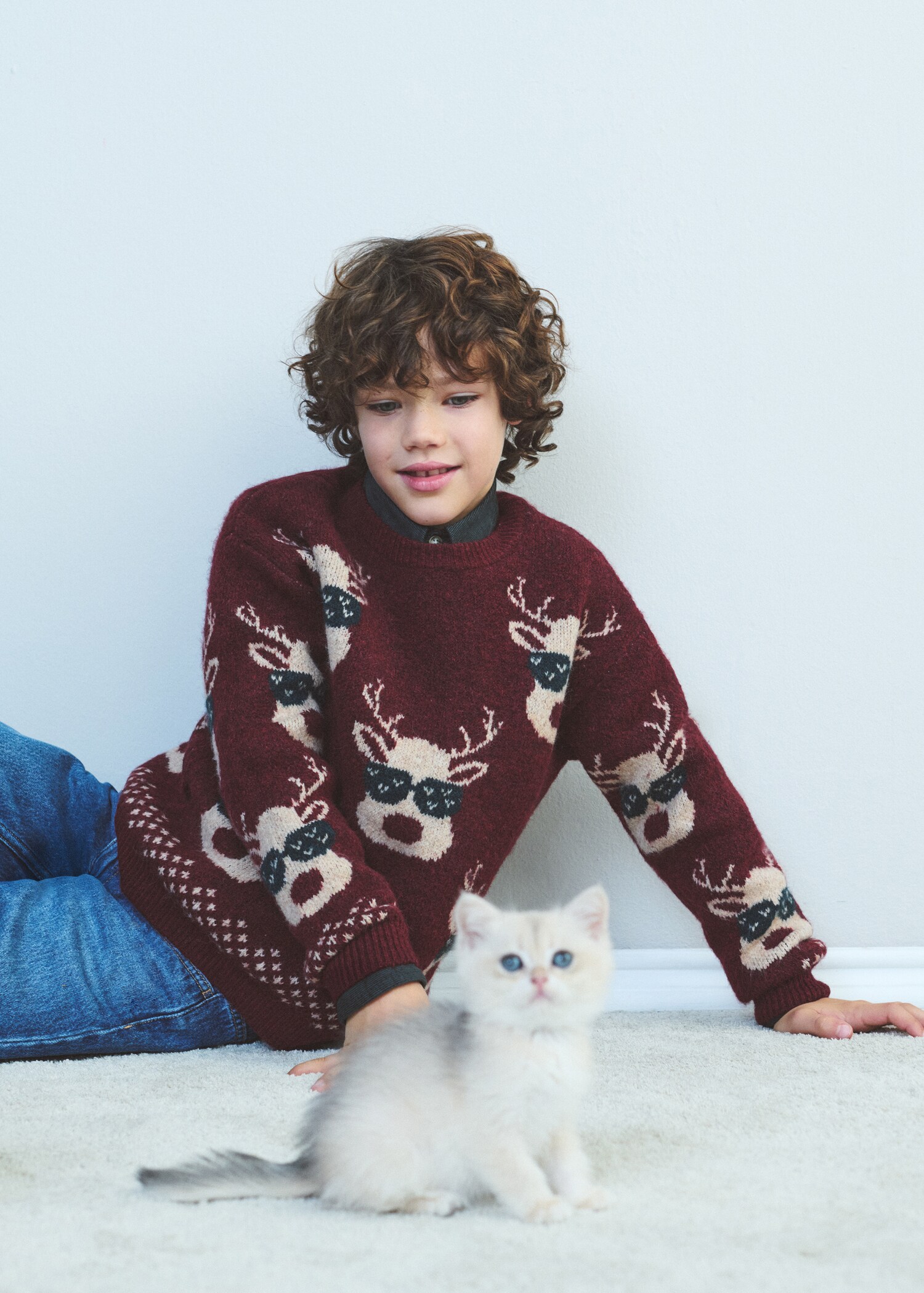 Christmas-print knitted sweater - Details of the article 6