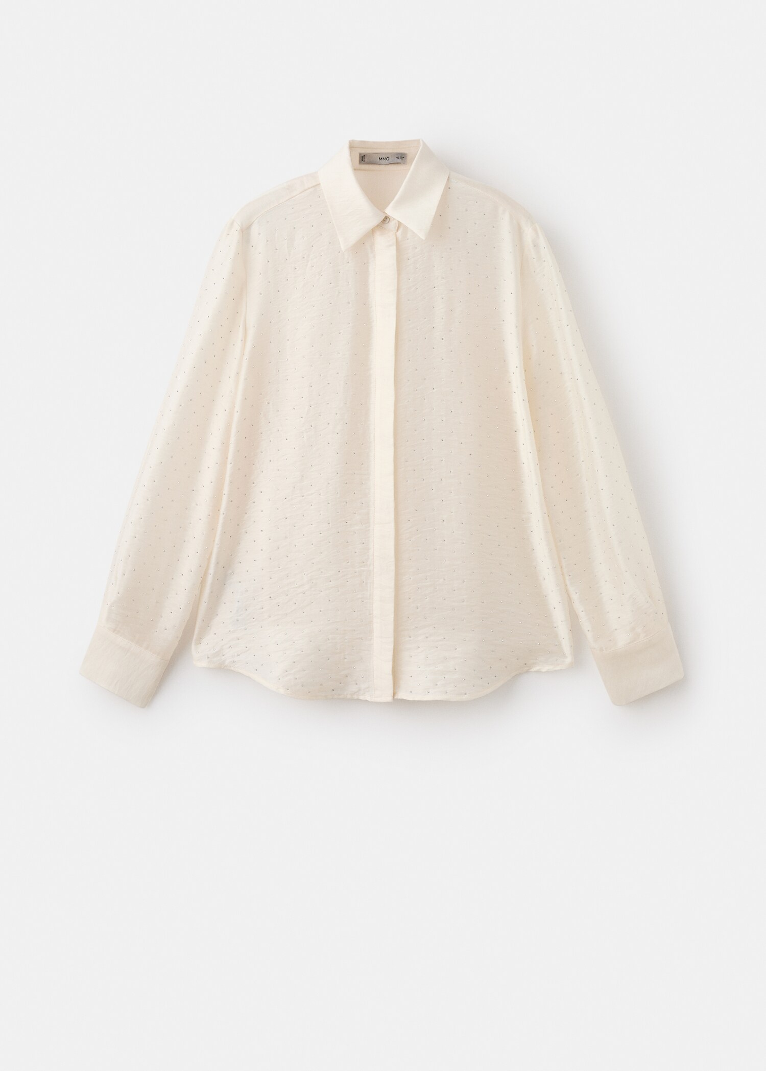 Satin shirt with rhinestones - Article without model