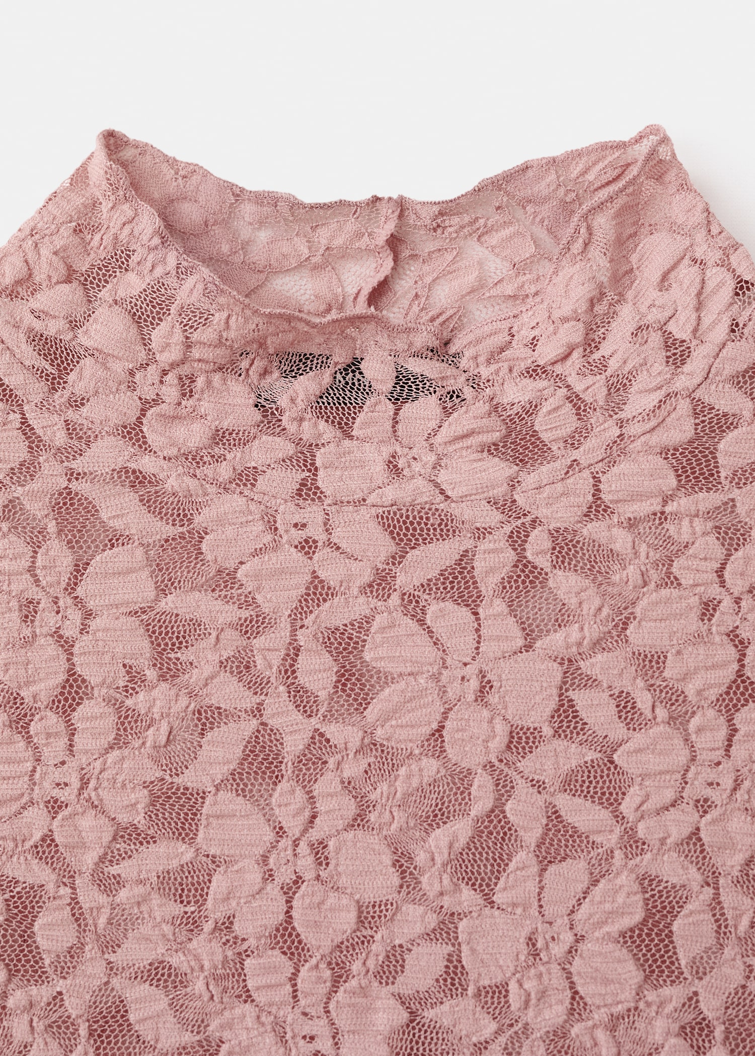 Lace t-shirt with perkins neck - Details of the article 8