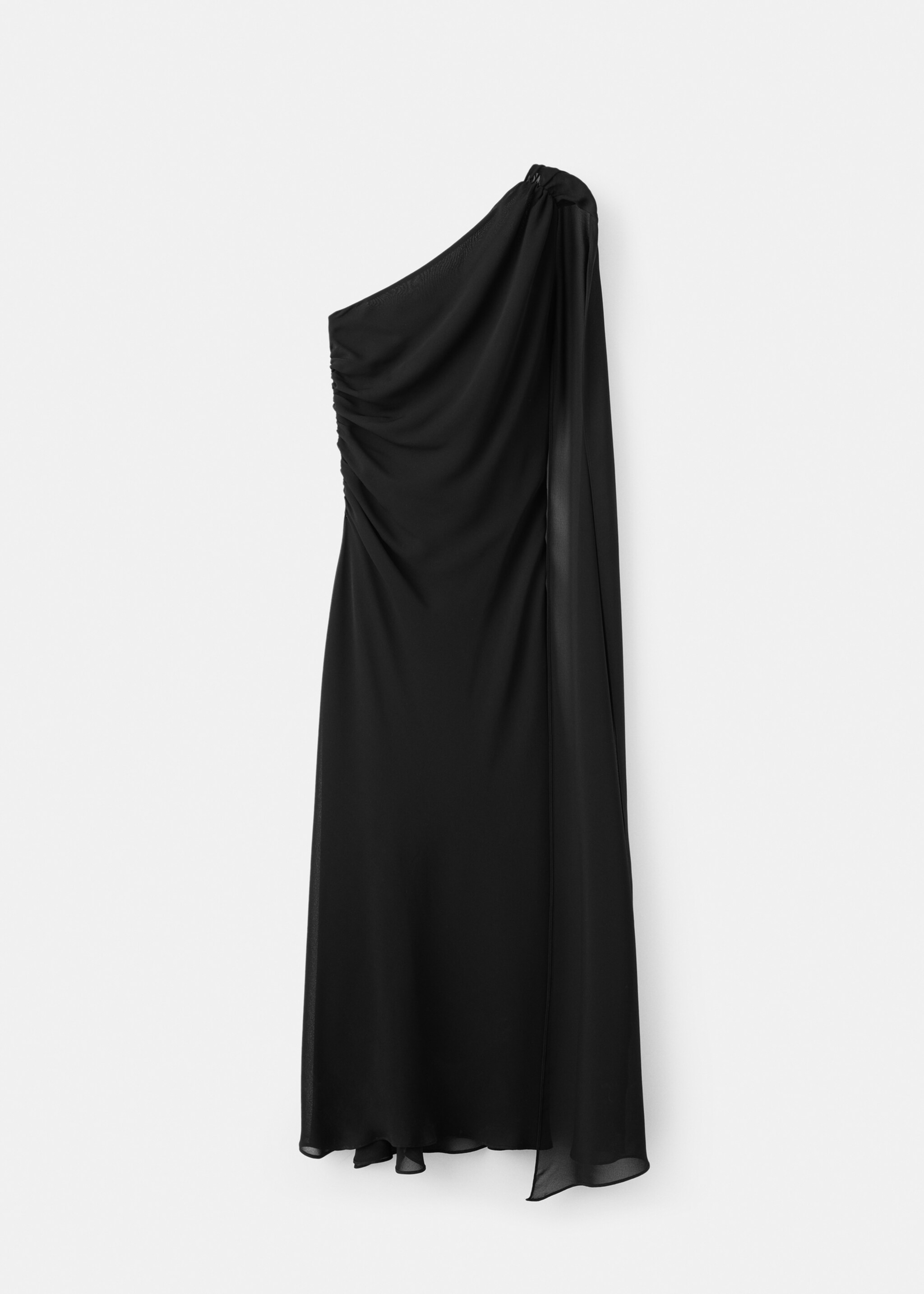 Vestido asimétrico fular - Artículo sin modelo, Negro. Ref: 17019112-00.