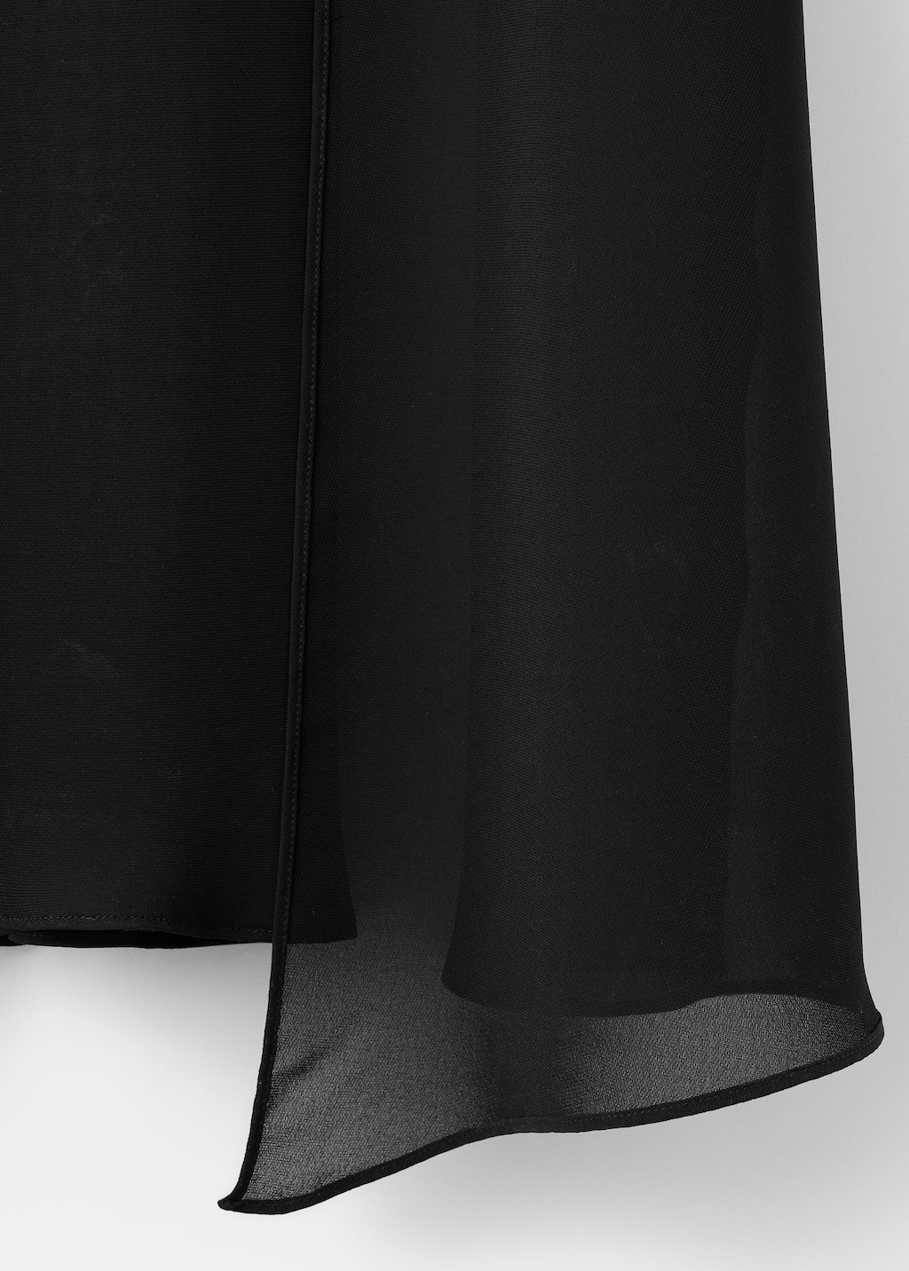 Asymmetrical dress with scarf