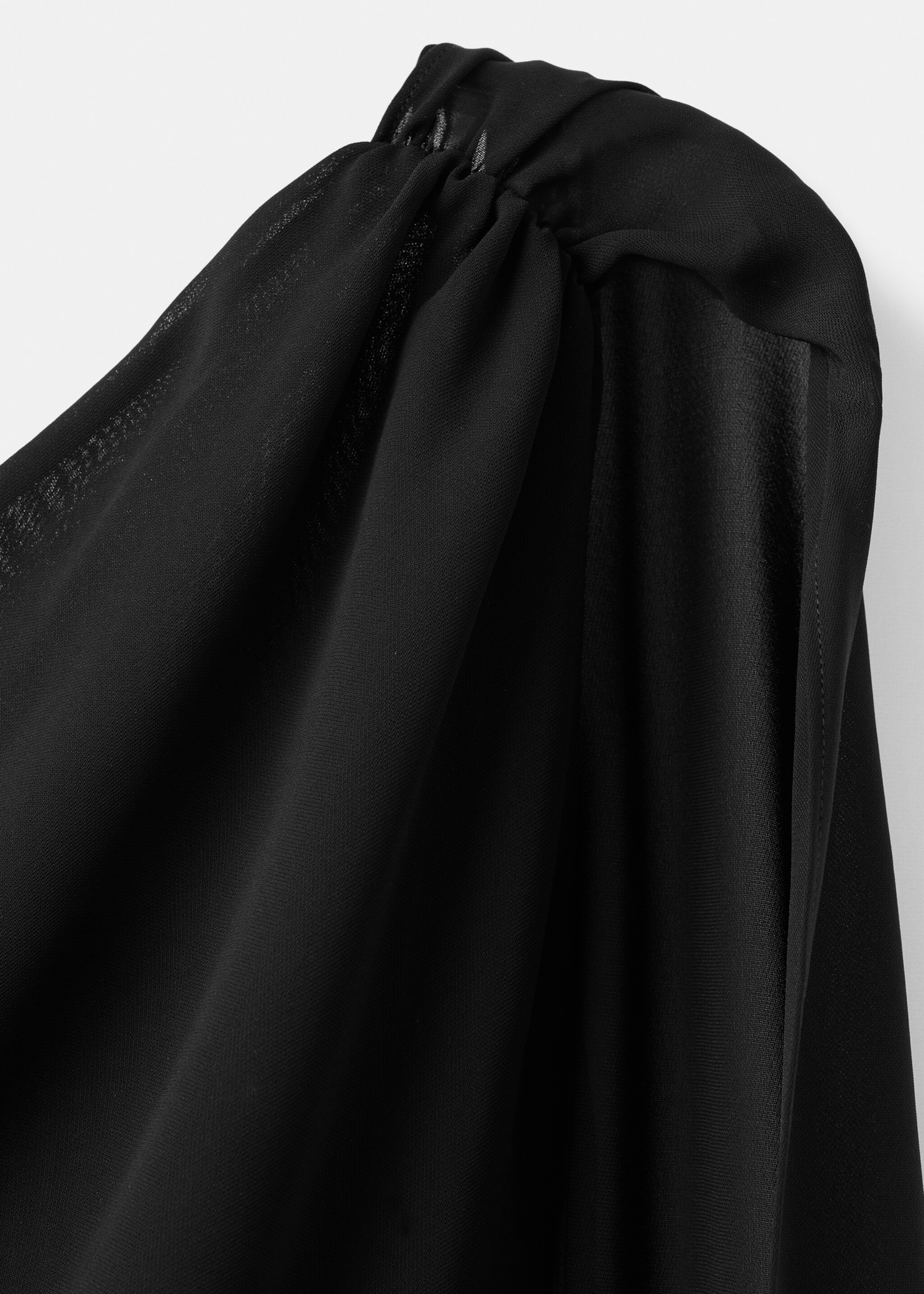 Vestido asimétrico fular - Detalle del artículo 8, Negro. Ref: 17019112-00.