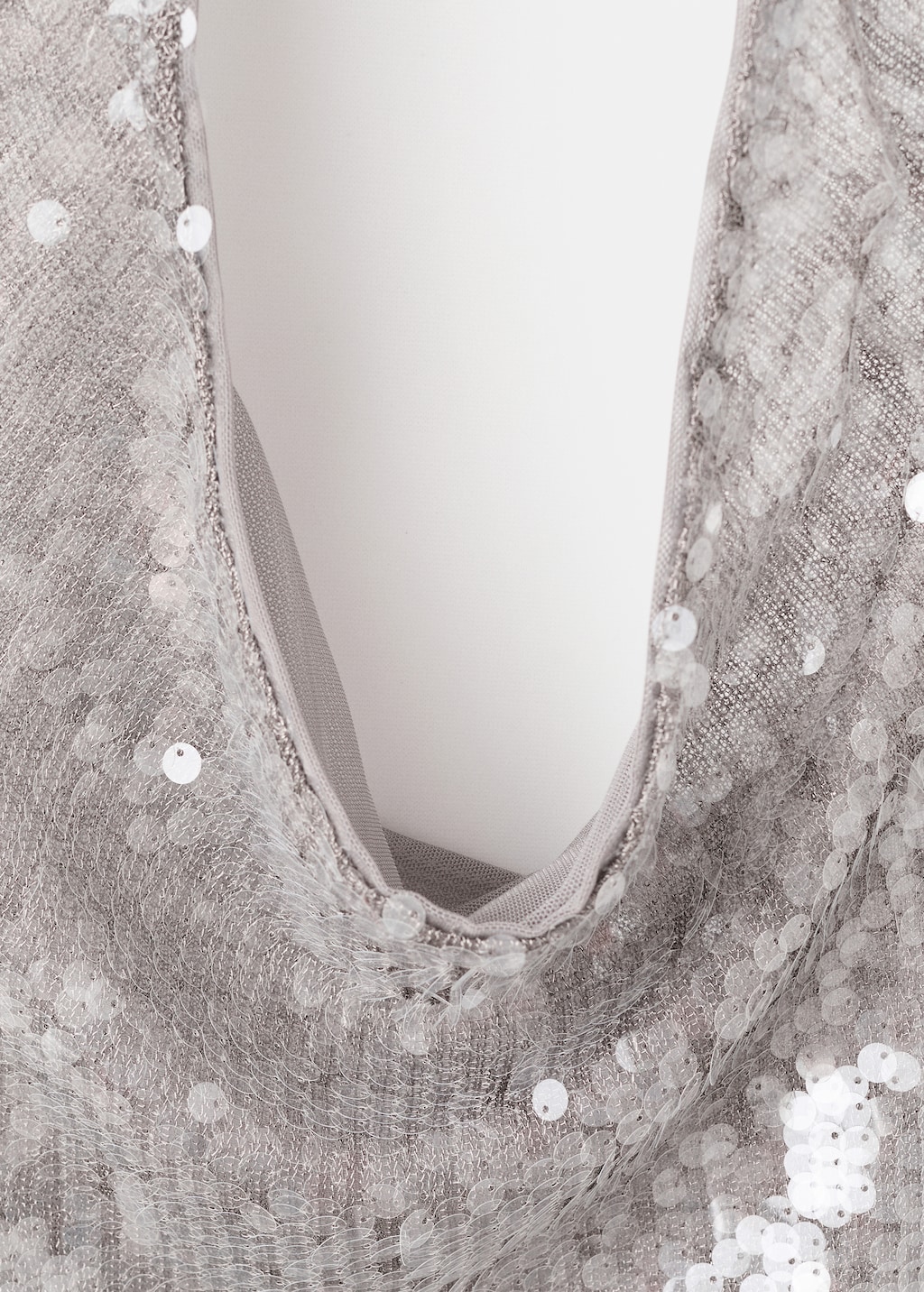 Sequin top with cowl neckline