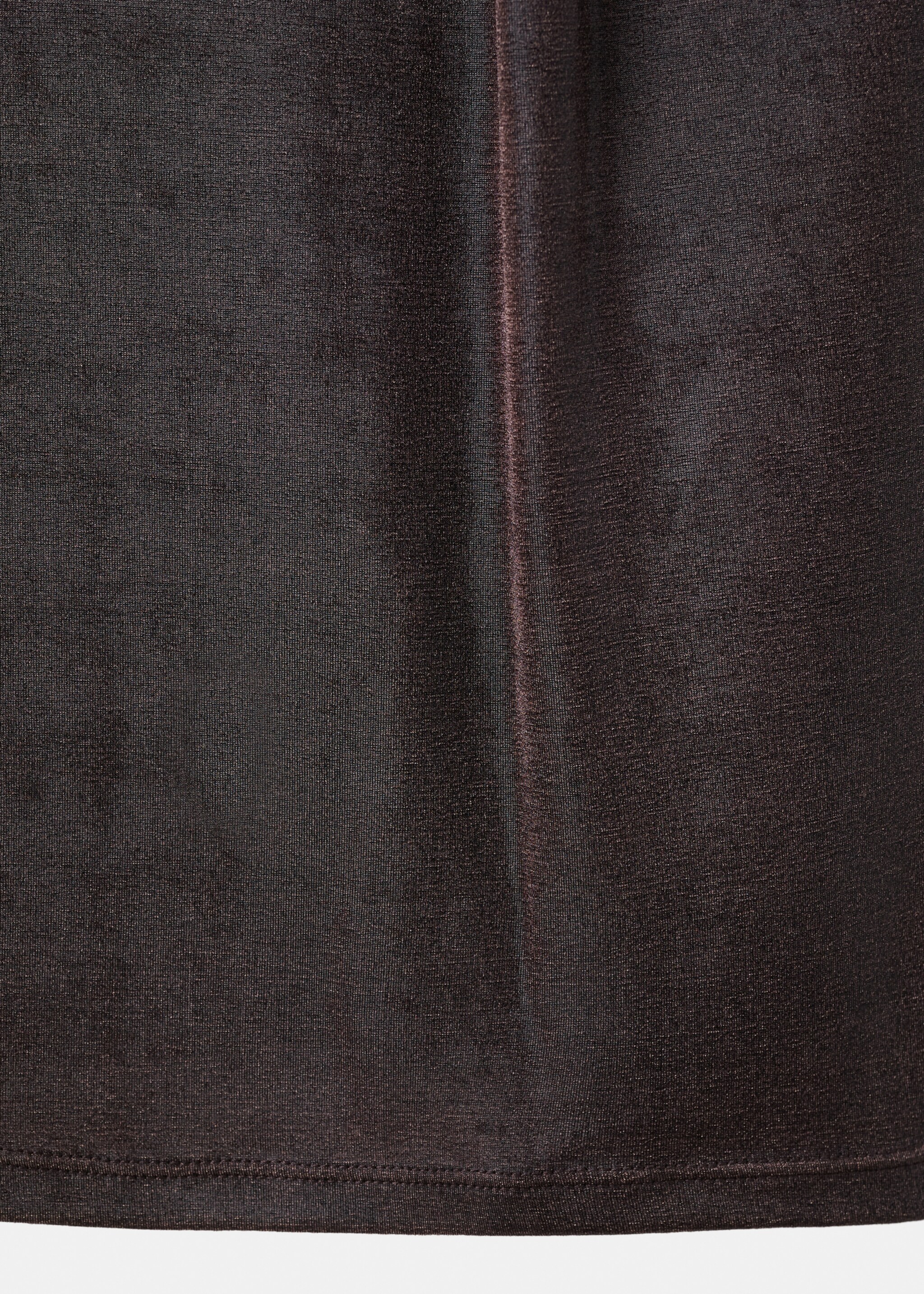 Lurex t-shirt with gathered detail - Details of the article 0, Brown. Ref: 17019115-00.