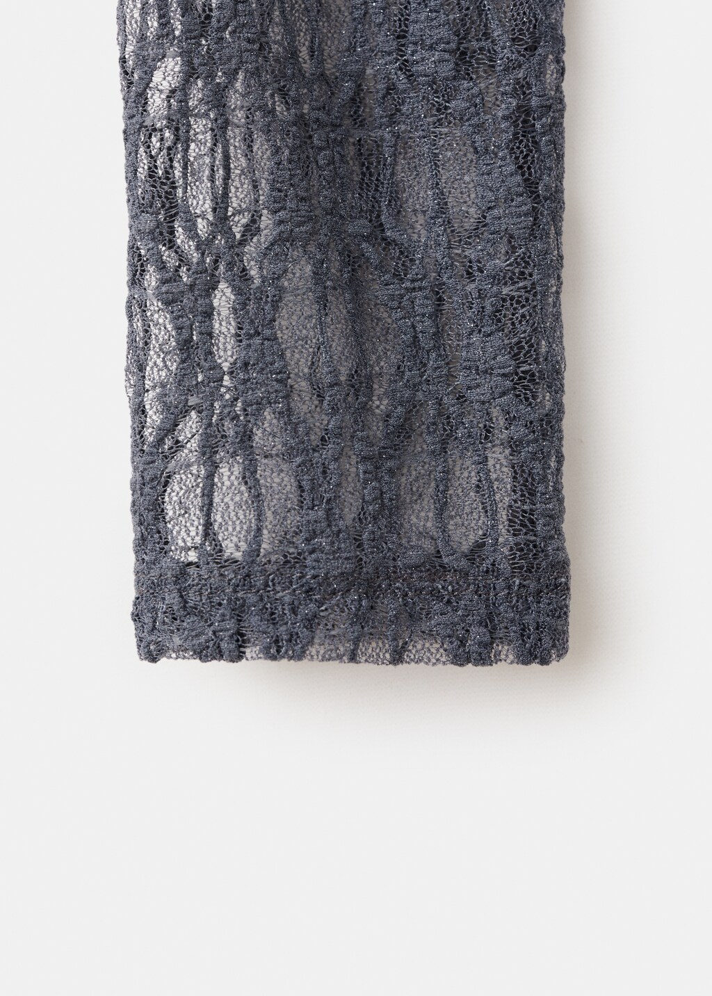 Lace top with asymmetrical neckline