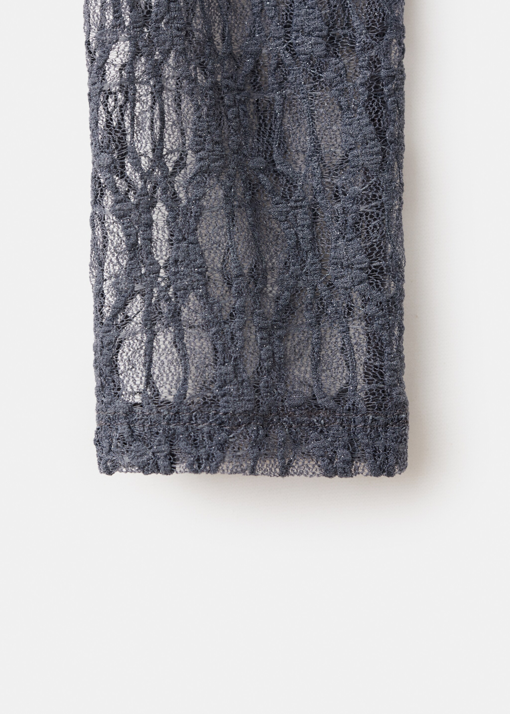Asymmetrical neck lace top - Details of the article 0, Grey. Ref: 17019118-00.