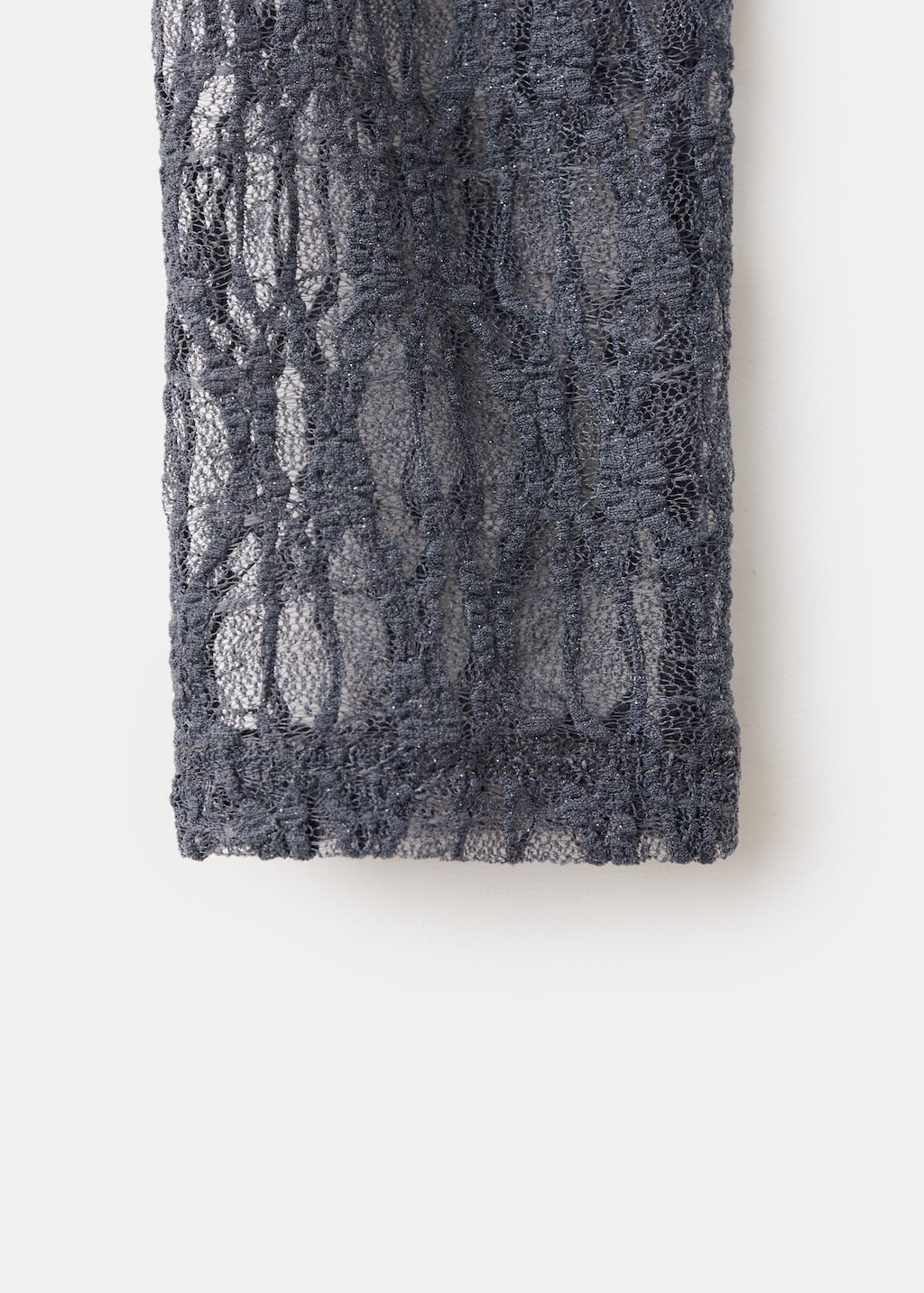 Lace top with asymmetrical neckline