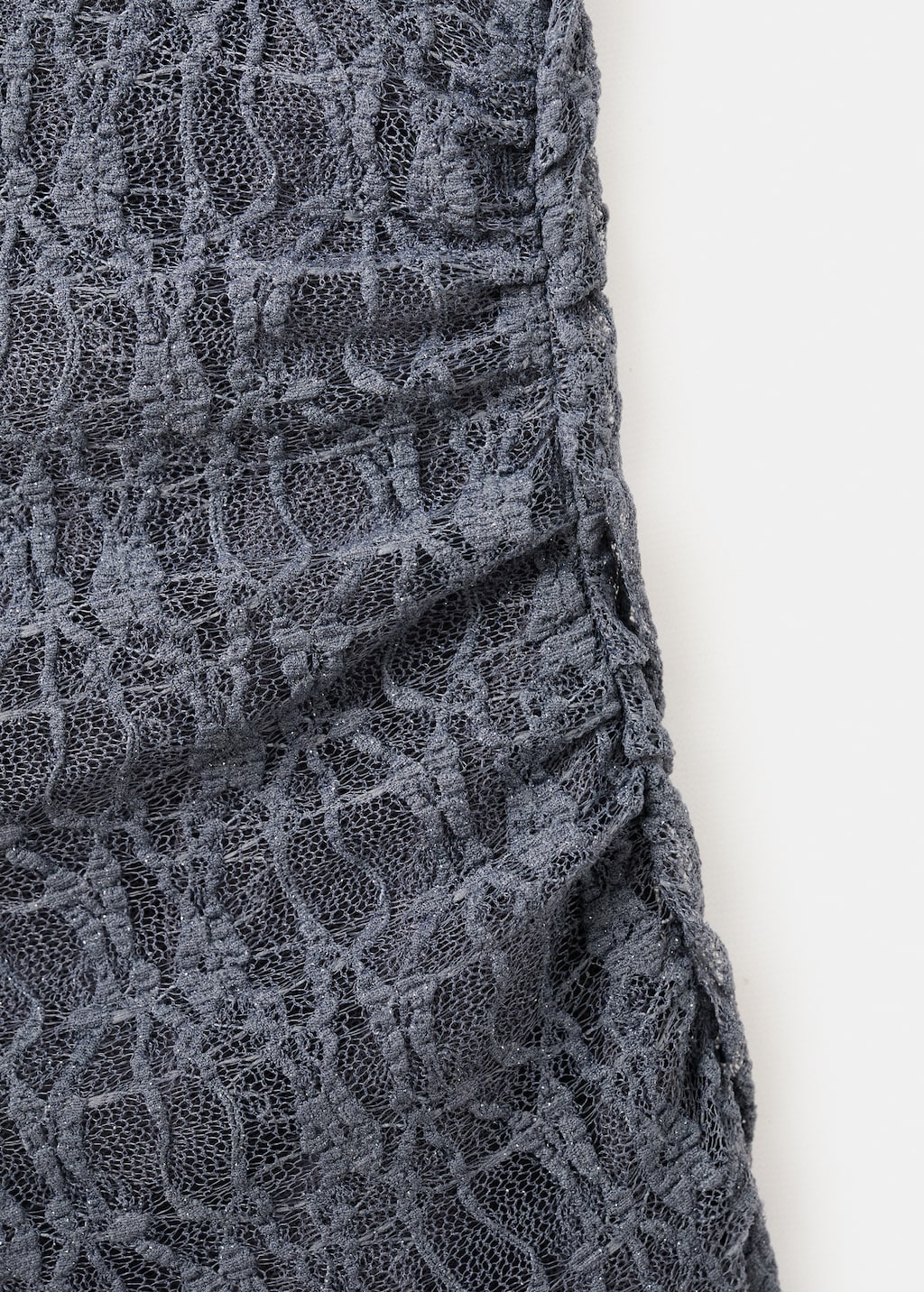 Lace top with asymmetrical neckline