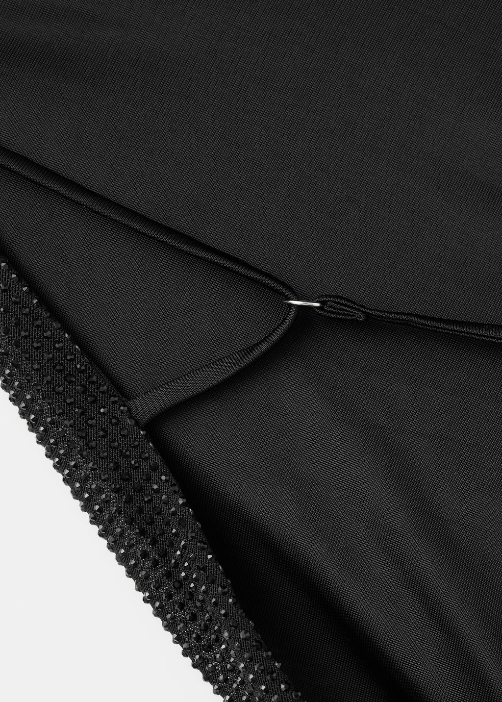 Mango Top with draped neckline and crystals