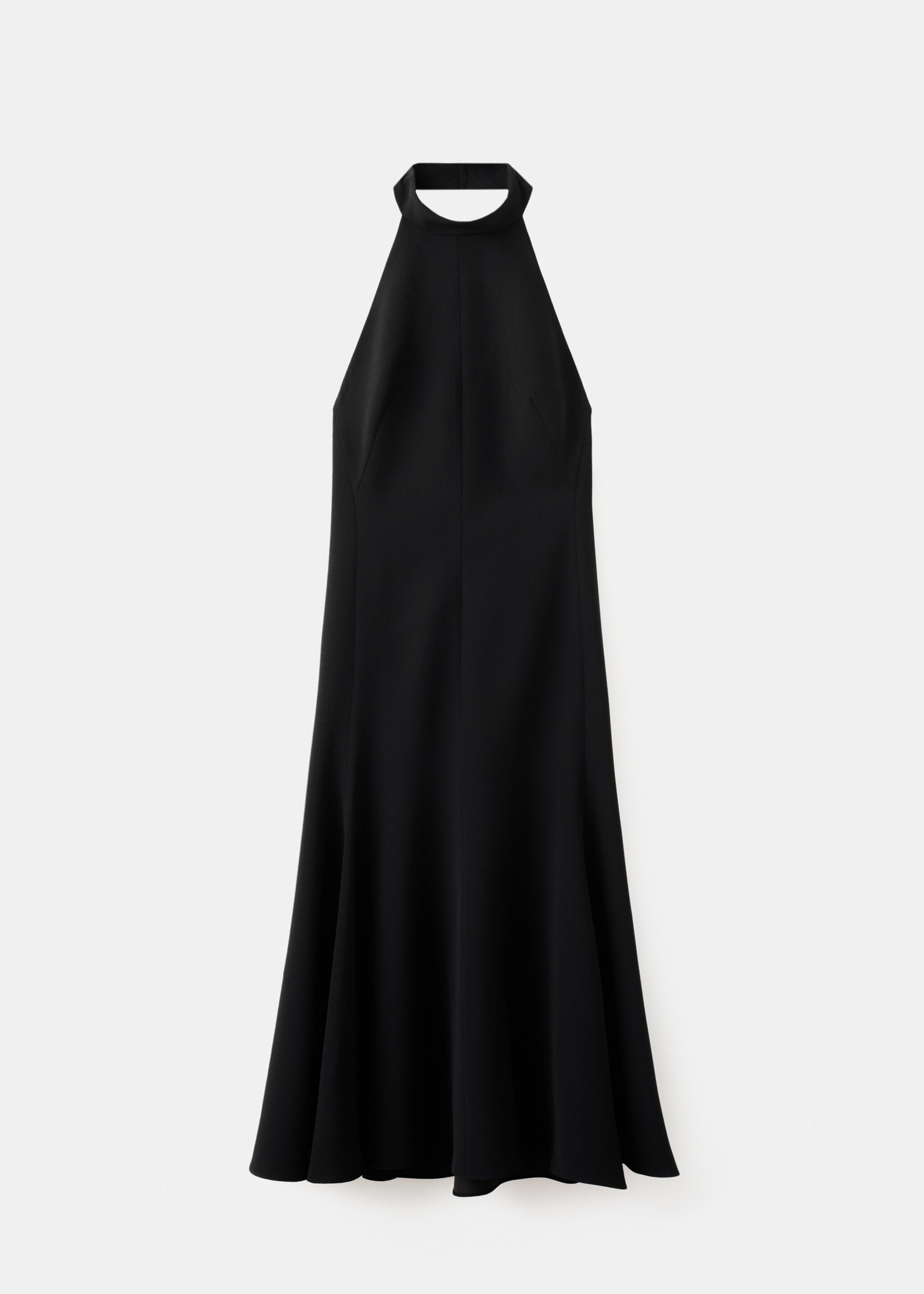 Halter-neck dress with open back - Article without model, Black. Ref: 17019120-00.