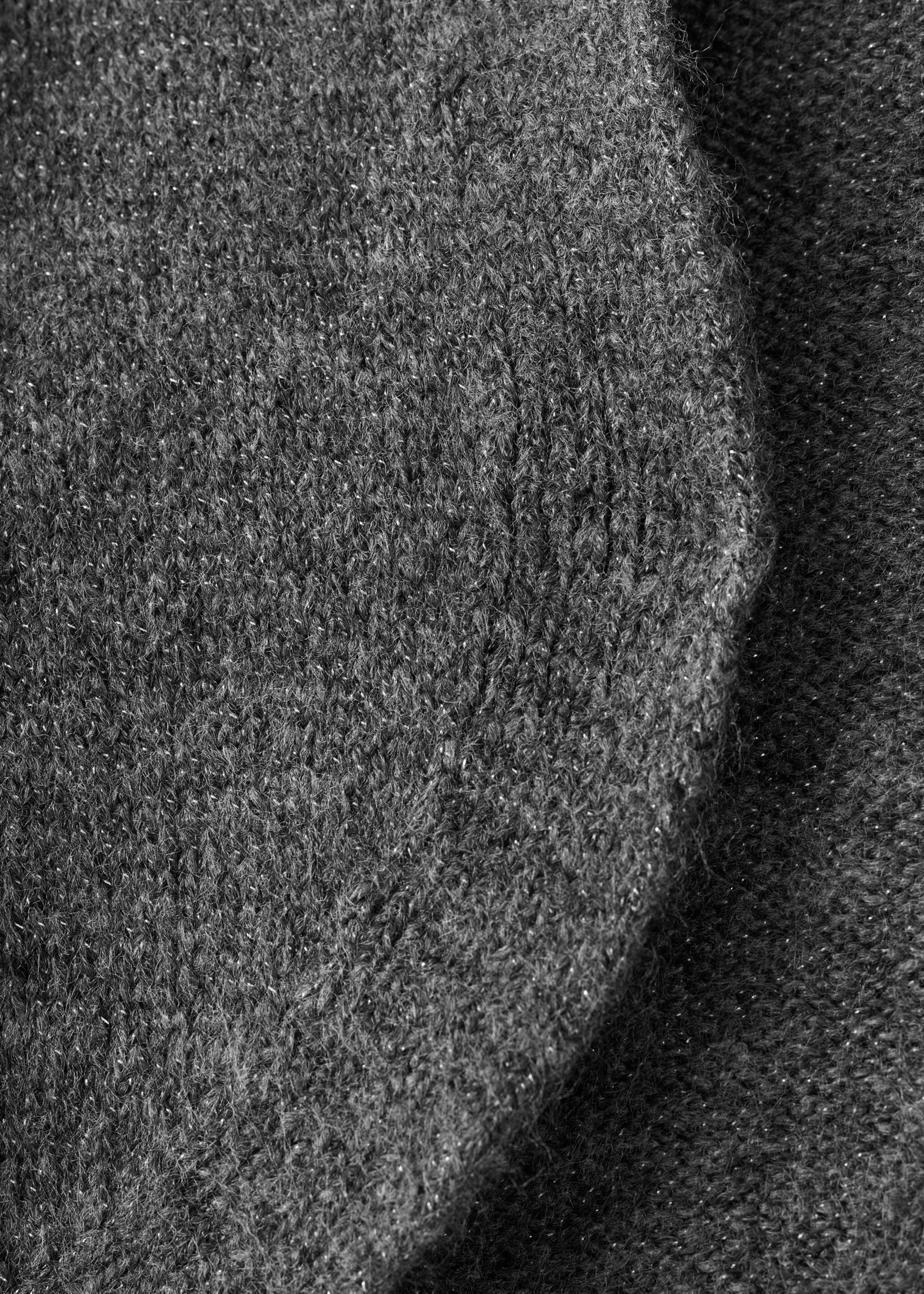 Lurex cropped cardigan - Details of the article 8, Grey. Ref: 17019121-00.