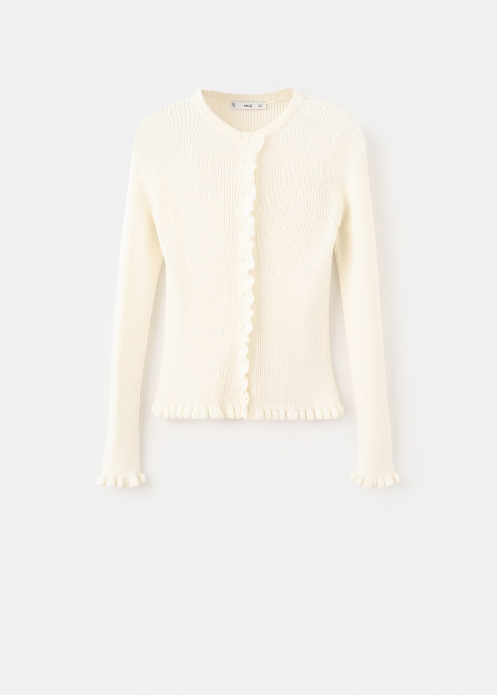 Scalloped edges cardigan