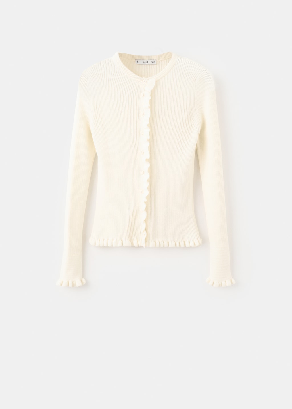 Scalloped edges cardigan