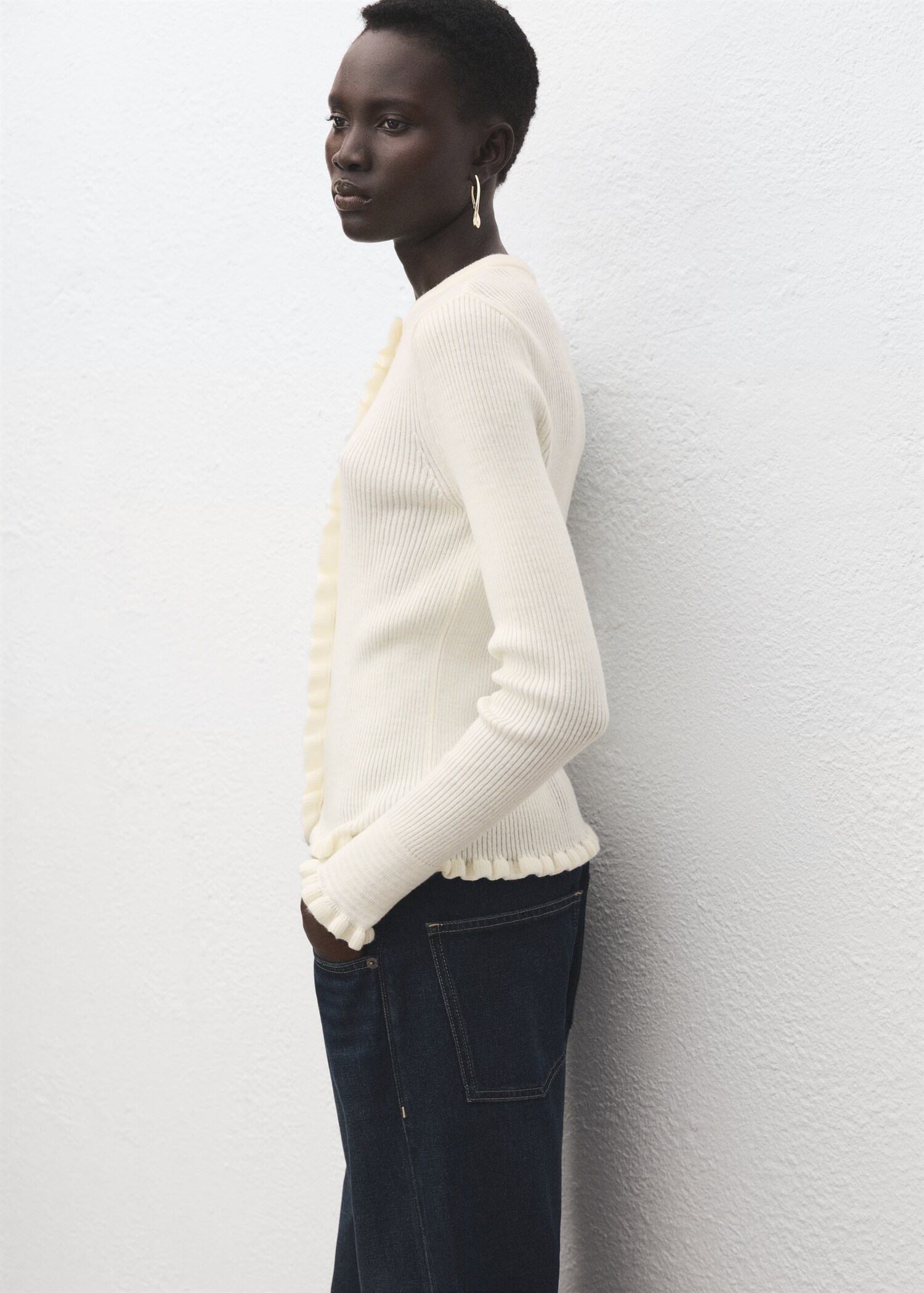 Cardigan mit Muschelsaum - Detail des Artikels 2