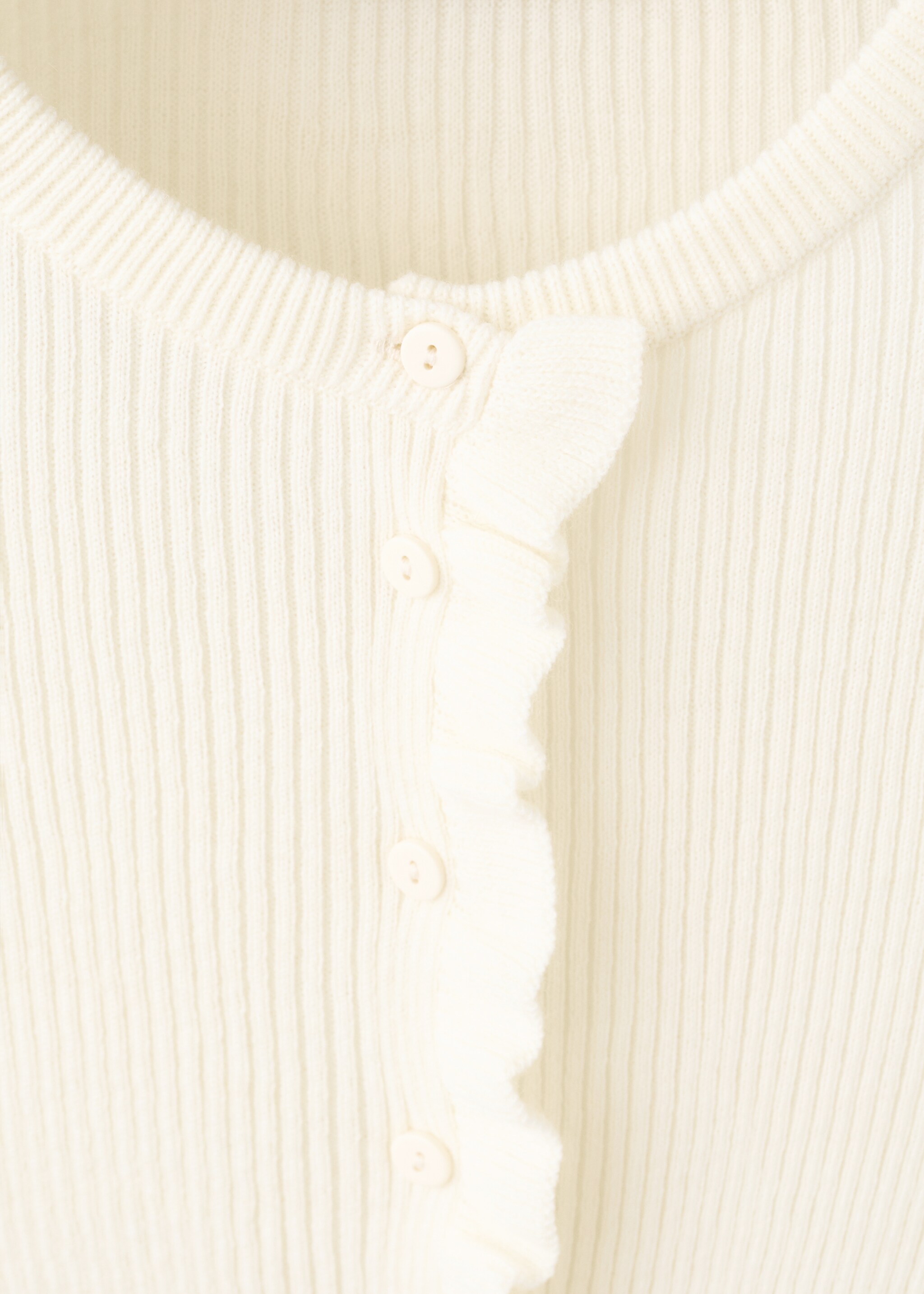 Cárdigan terminaciones festoneadas - Detalle del artículo 8, Crudo. Ref: 17019122-00.