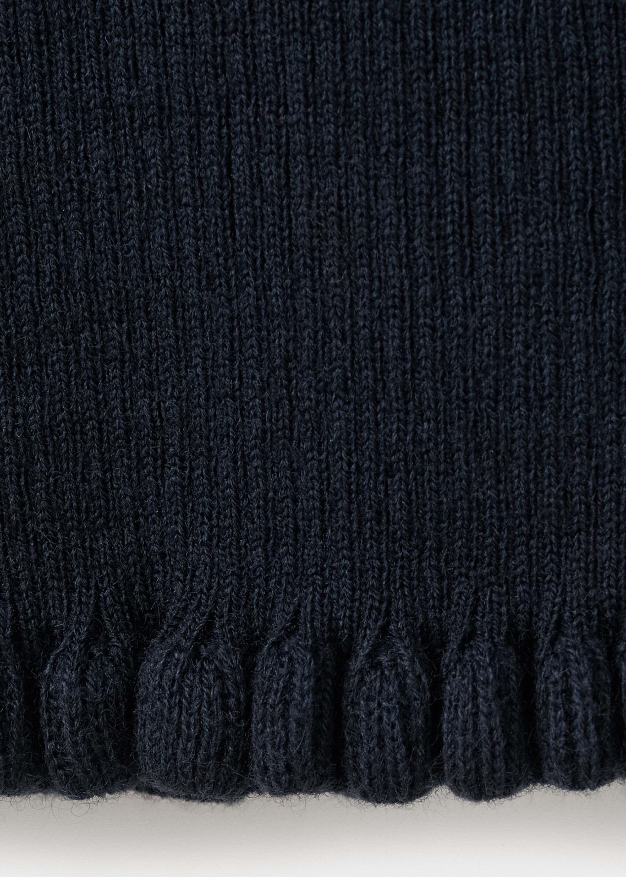 Scalloped edges cardigan - Details of the article 0, Navy. Ref: 17019122-00.