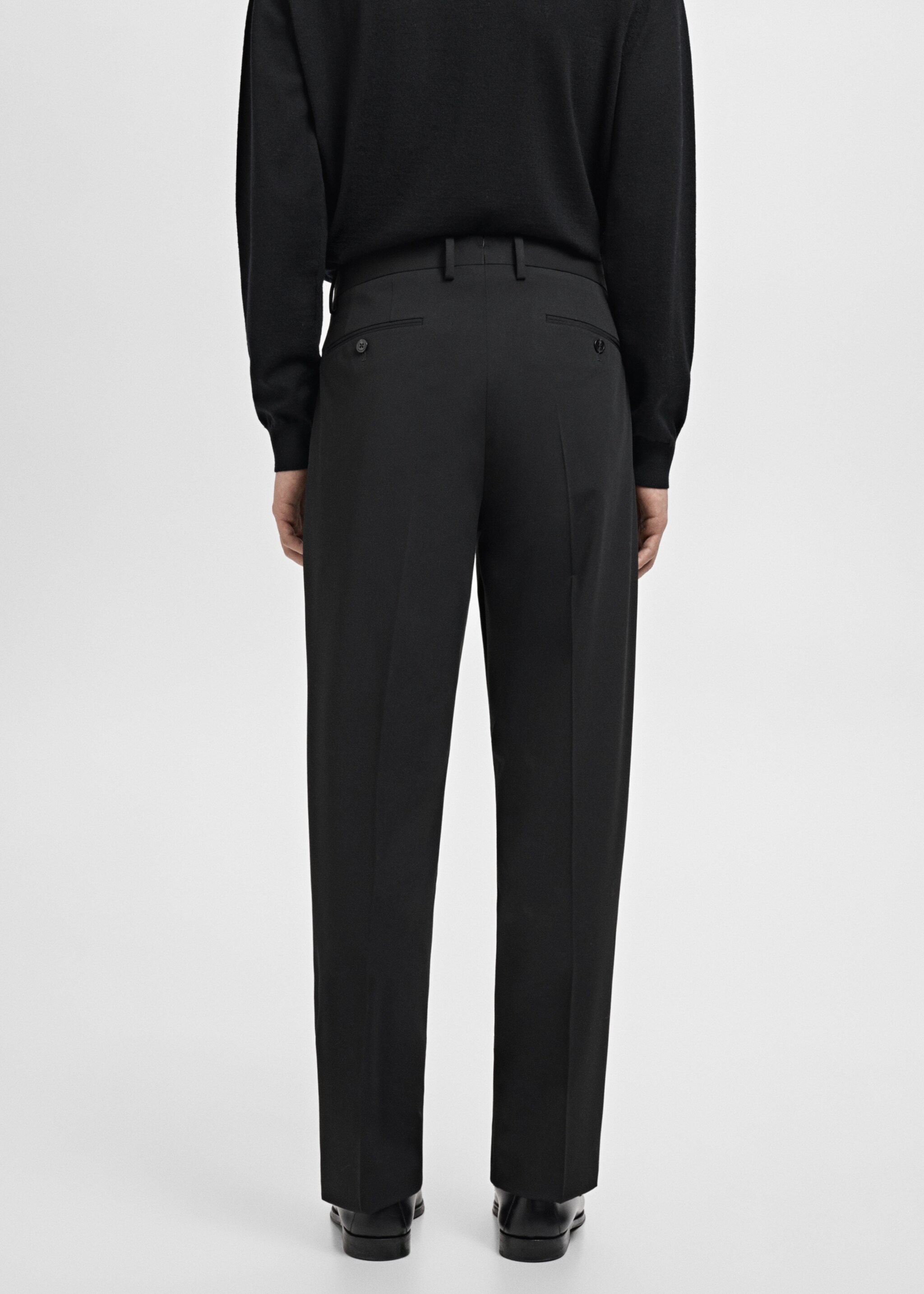 Pantalón traje London regular fit - Reverso del artículo, Negro. Ref: 17019607-00.