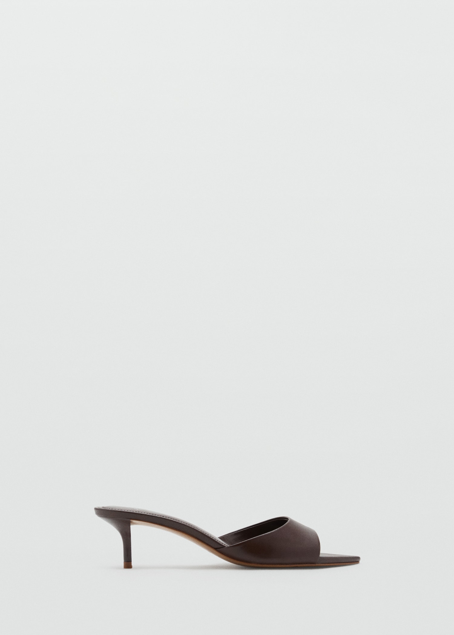 Kitten-heel leather sandal - Article without model