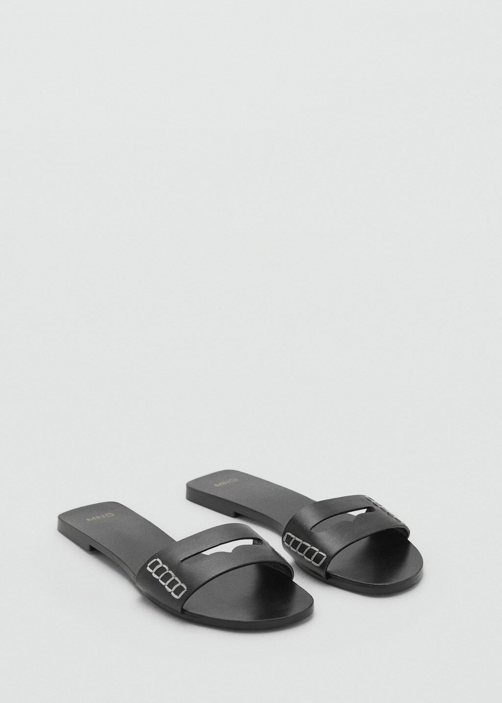 Leather sandals with a wide strap - image 2