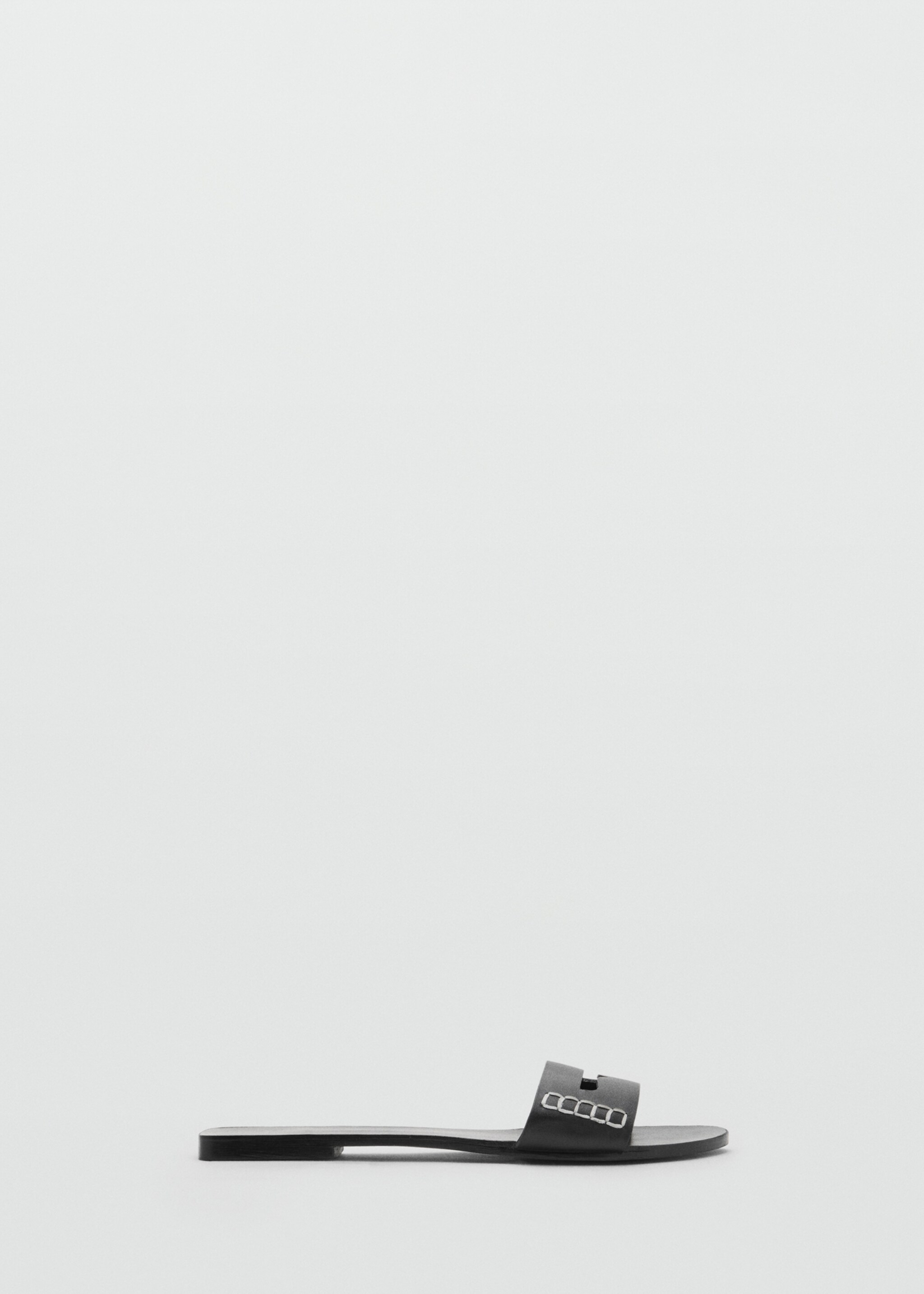 Leather sandals with a wide strap - Article without model