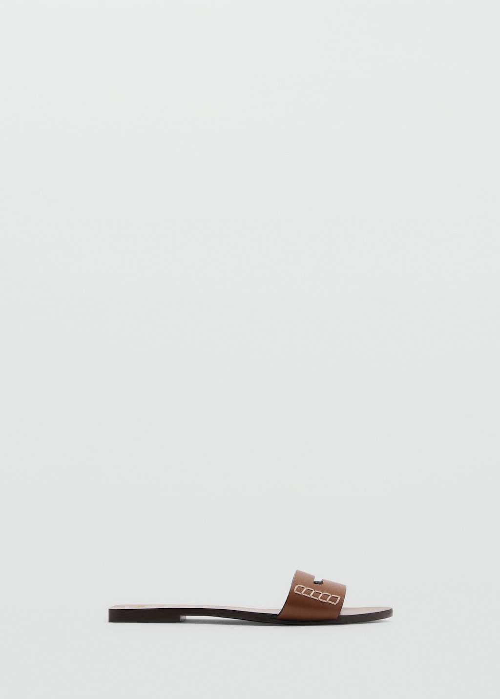 Leather sandals with a wide strap - image 4