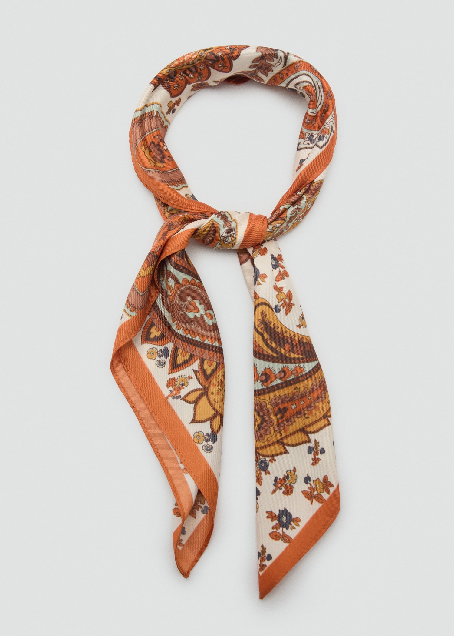 Paisley satin scarf - Details of the article 1