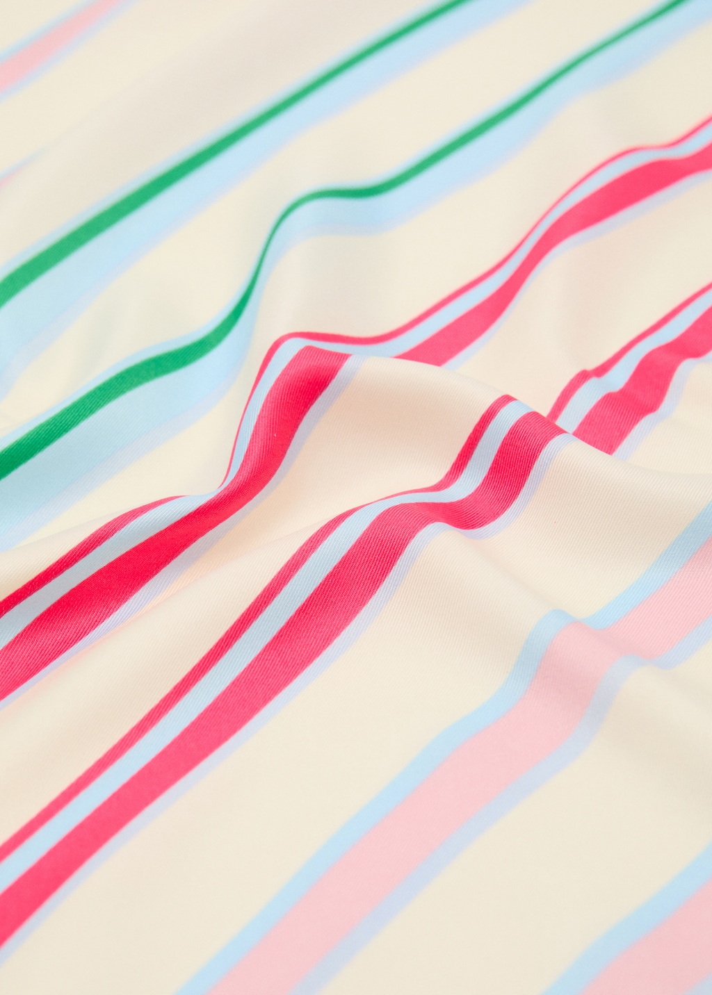 Combined striped printed scarf