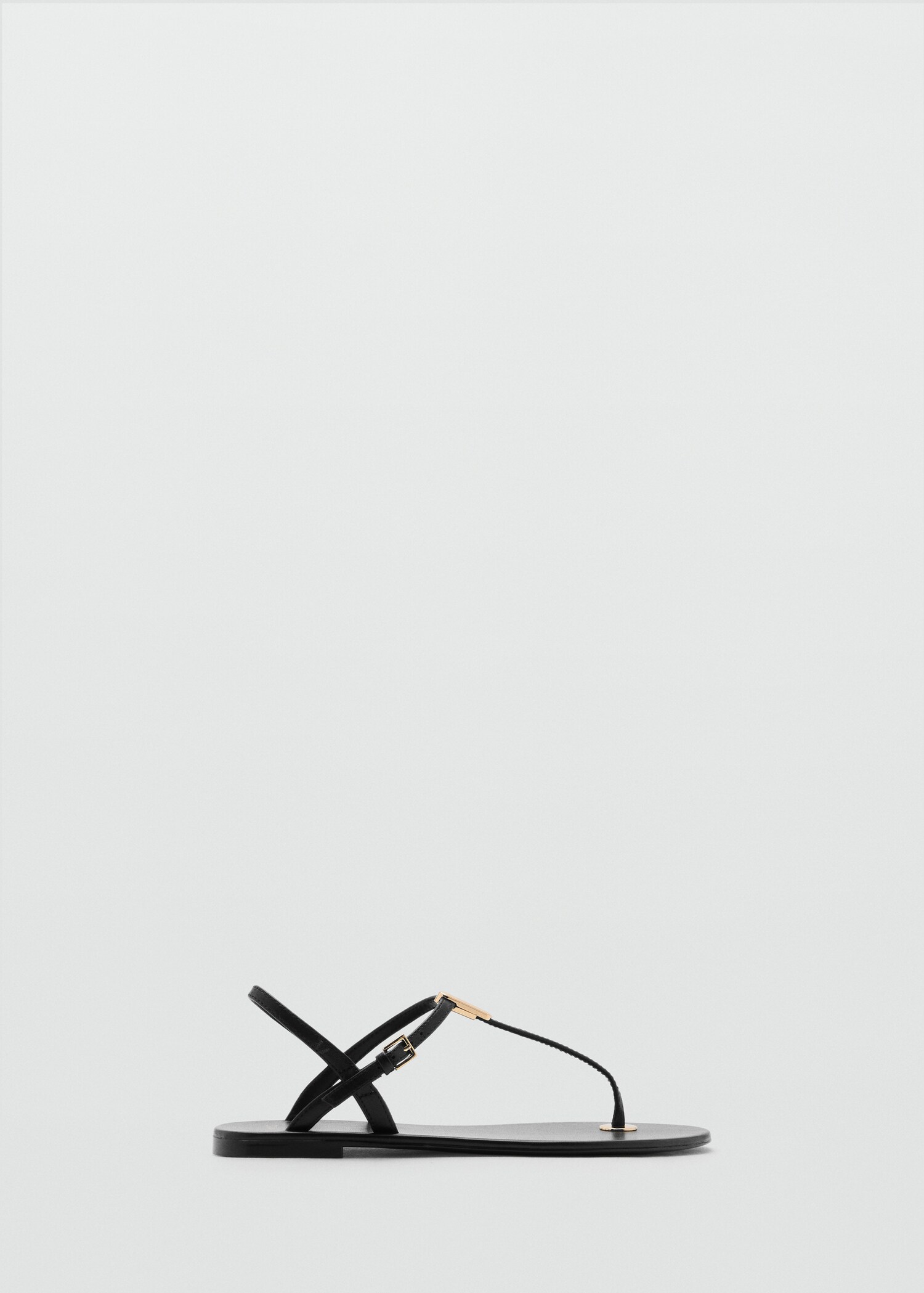 Leather sandals with metallic detail - Article without model