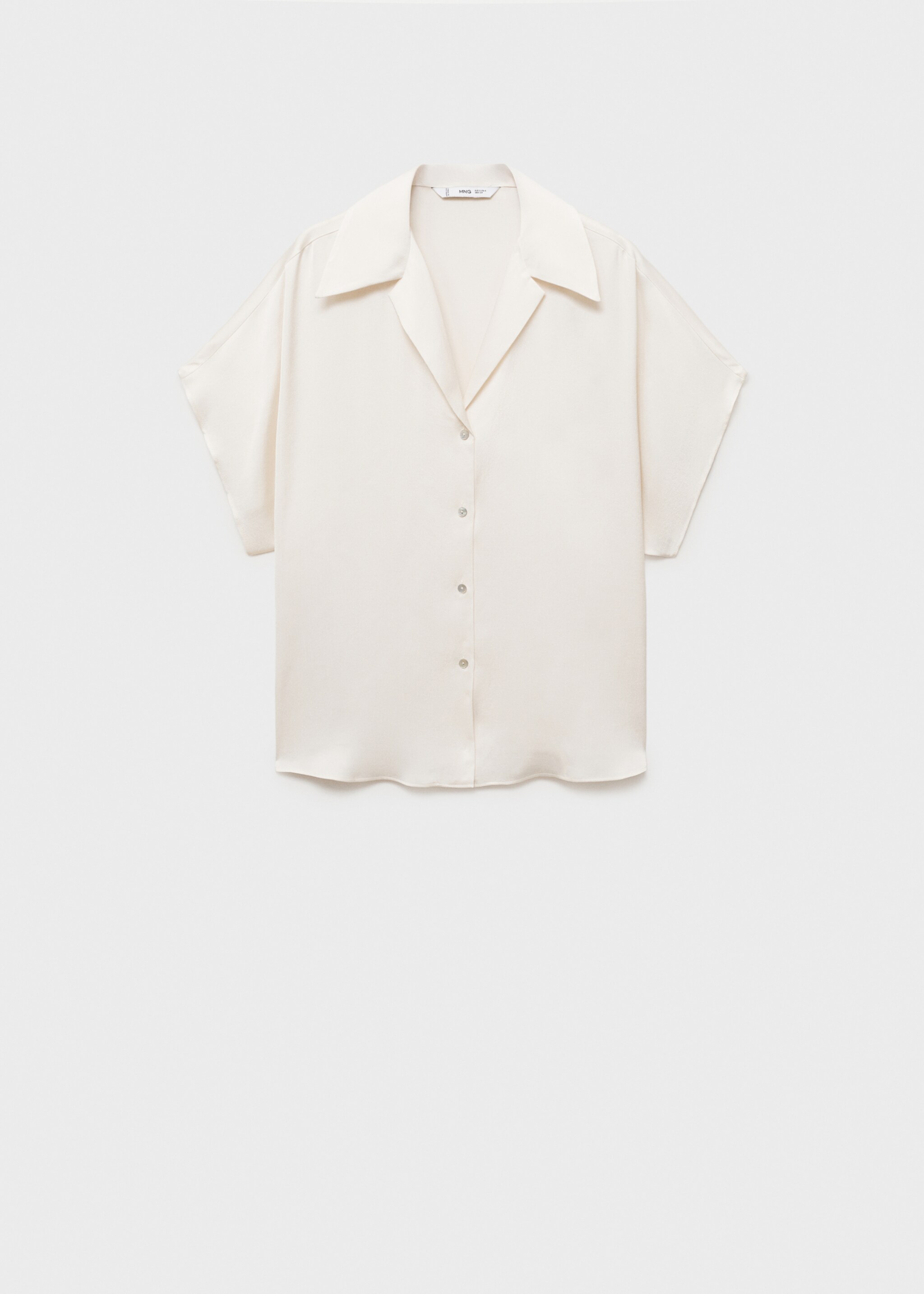 Short-sleeved satin shirt - Article without model