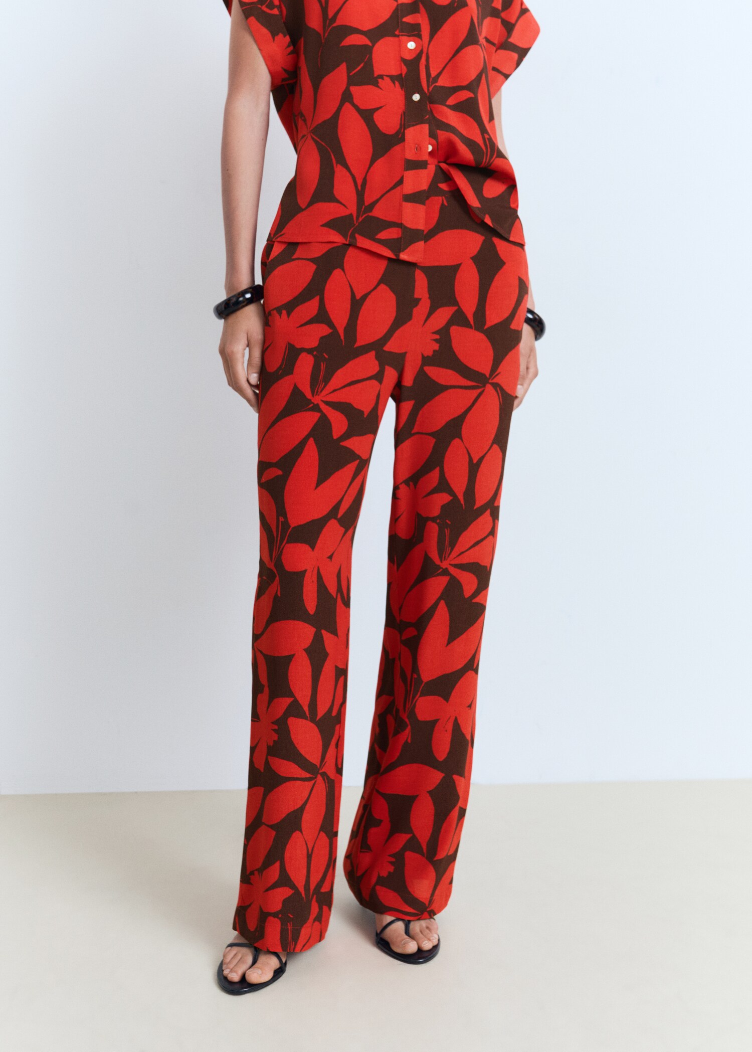 Pantalon fluide imprimé - Plan moyen