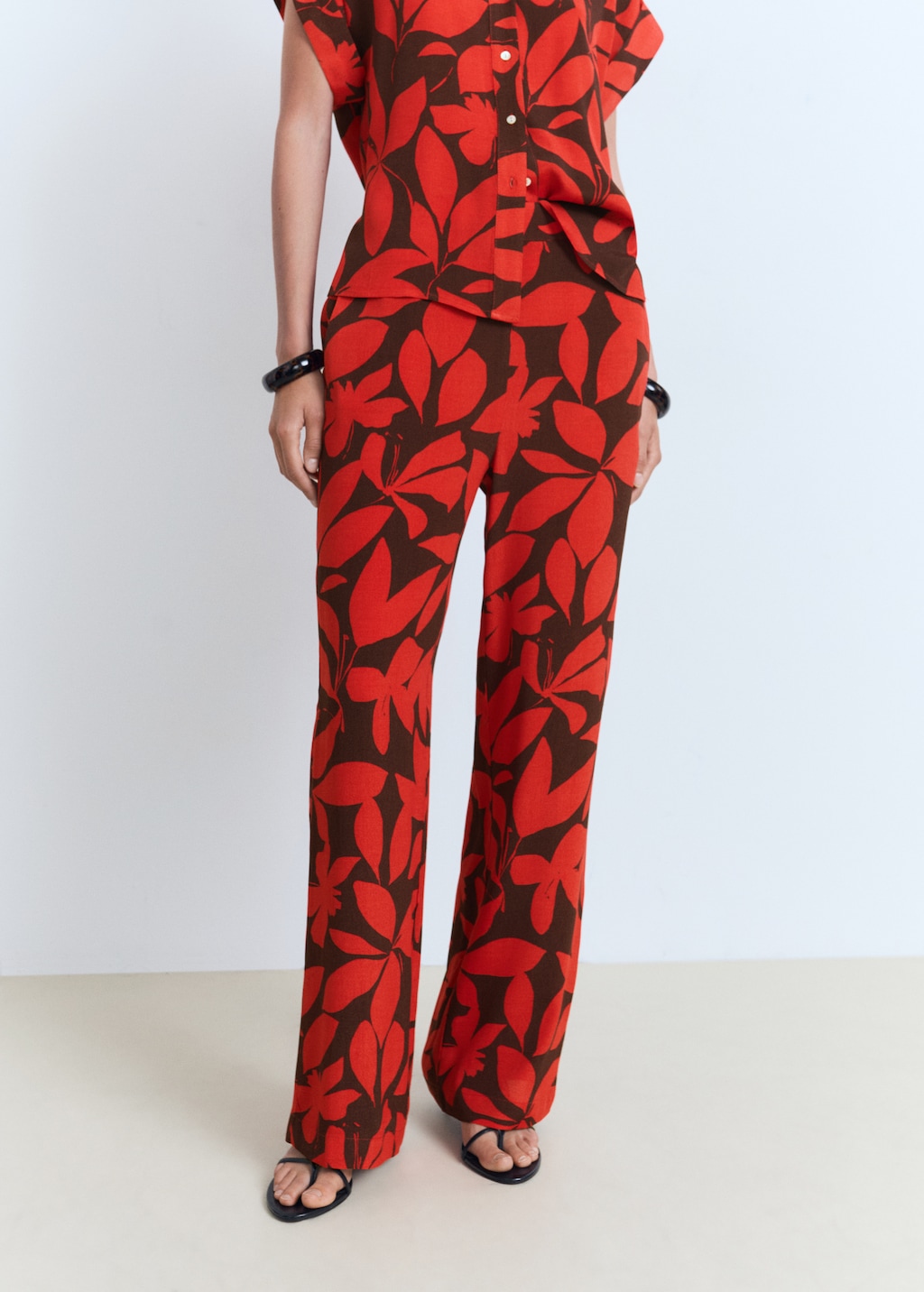 Flowy printed trousers