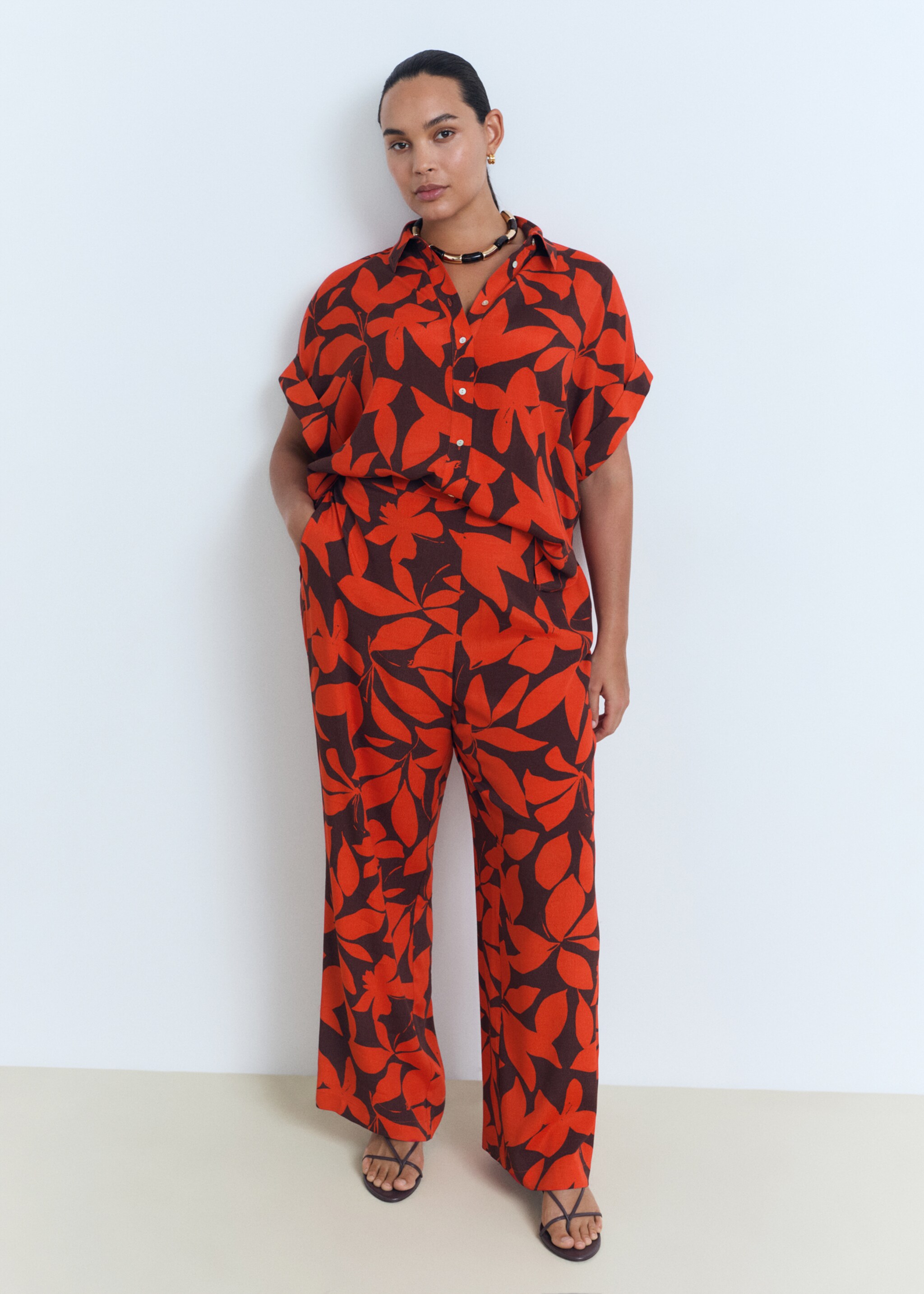 Flowy printed trousers - Details of the article 3