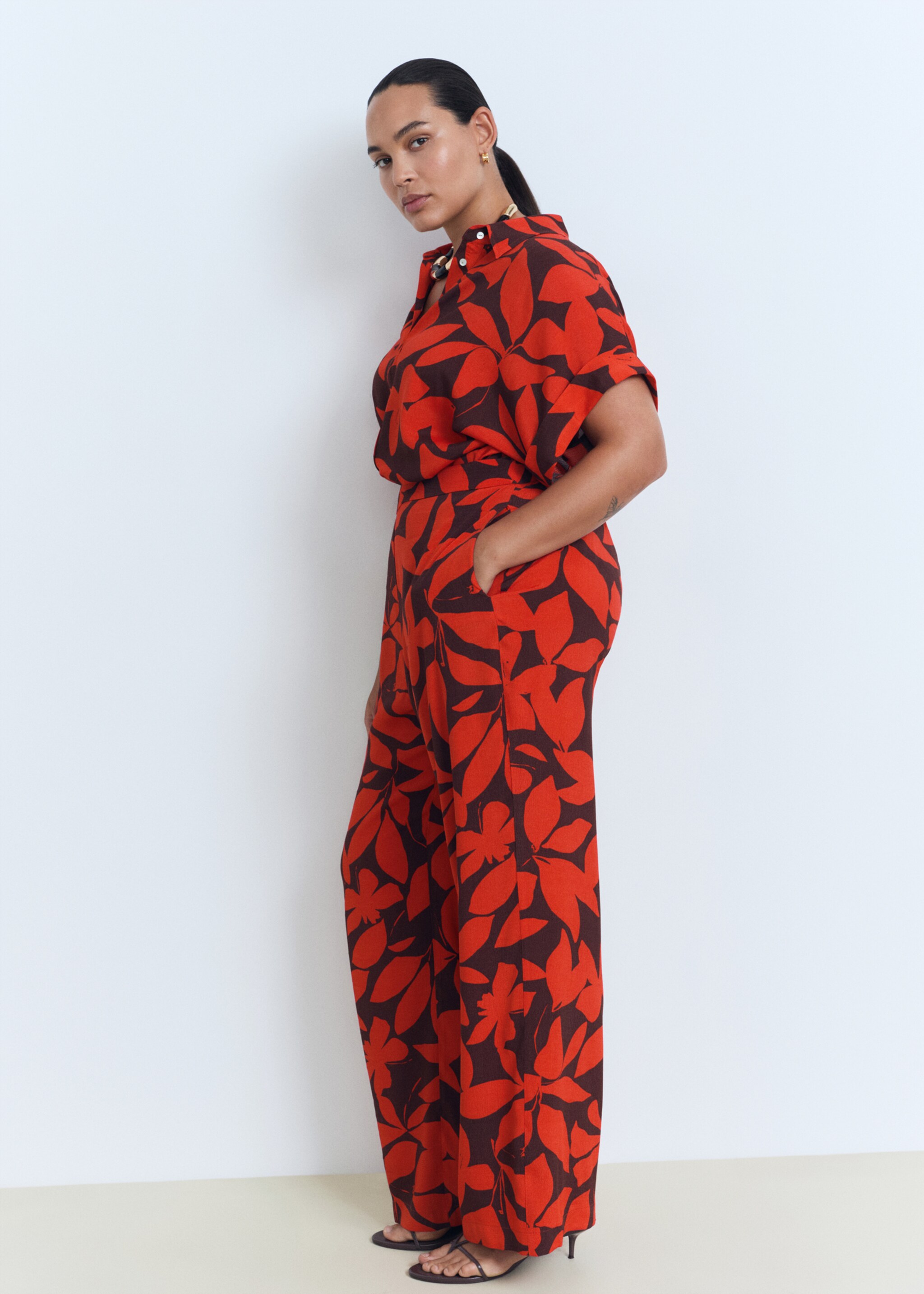 Flowy printed trousers - Details of the article 4