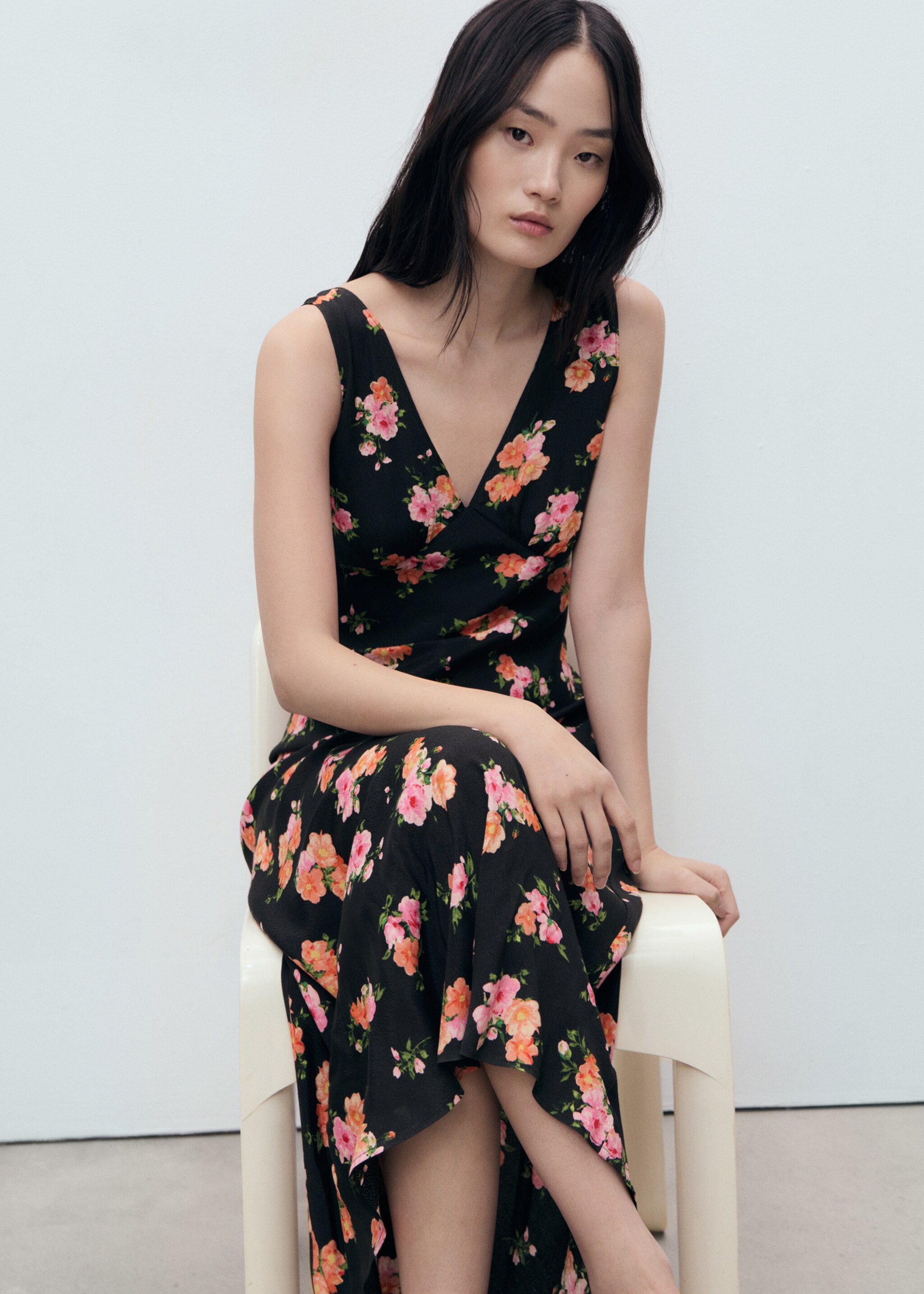 Long floral dress - Medium plane