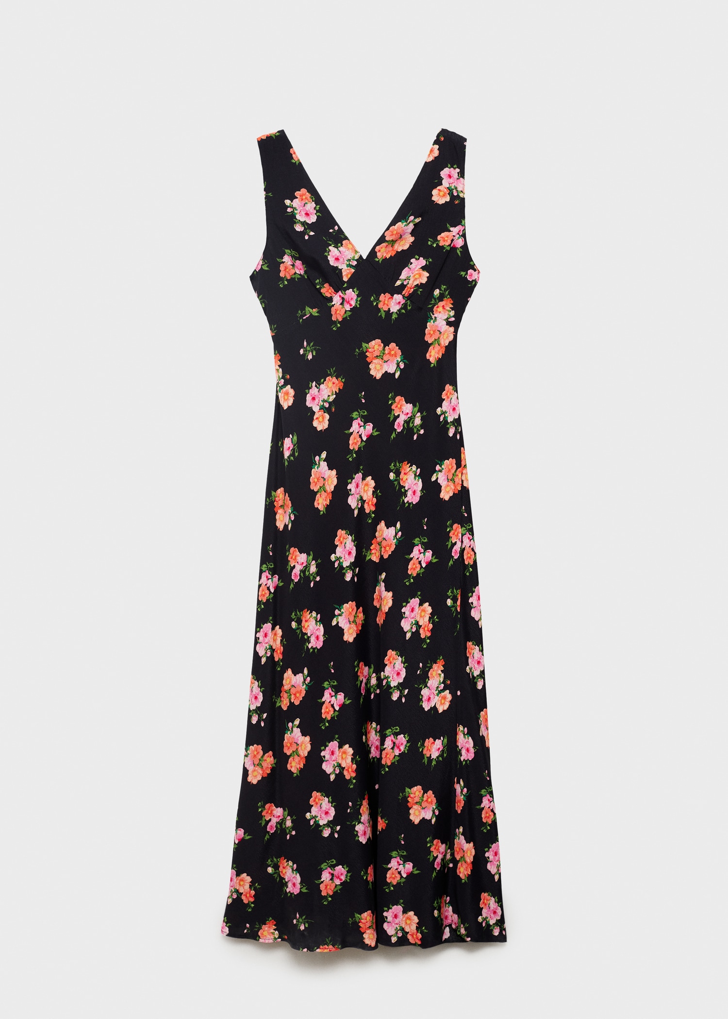 Vestido comprido às flores - Main Image