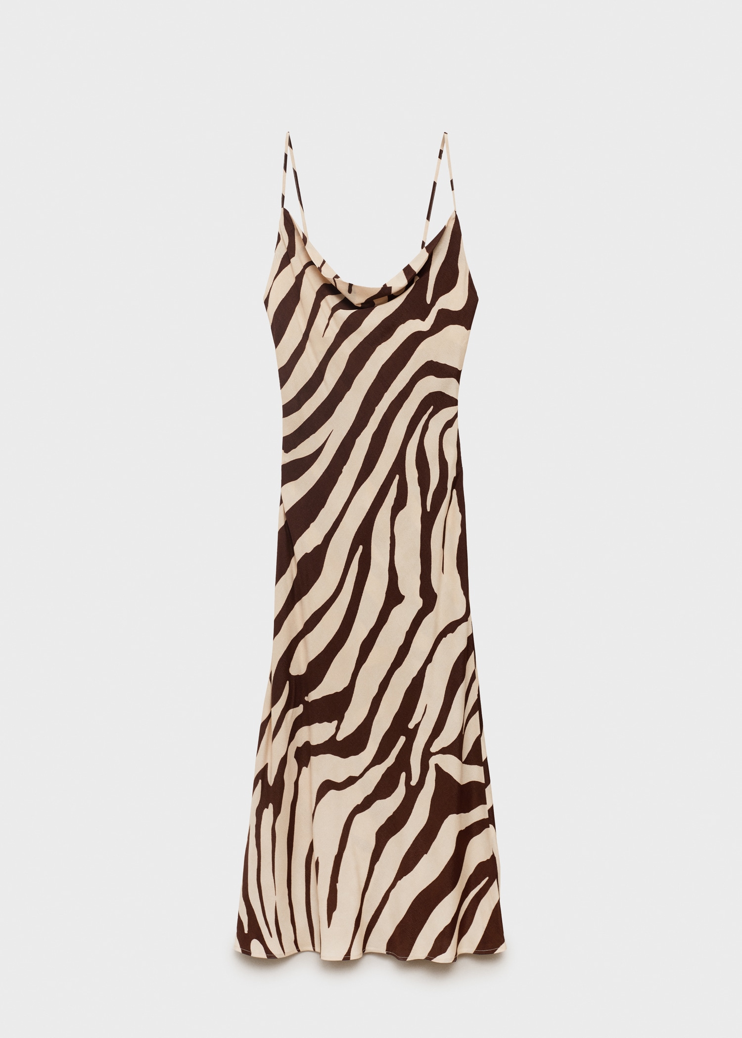 Animal-print dress with draped neckline - Article without model