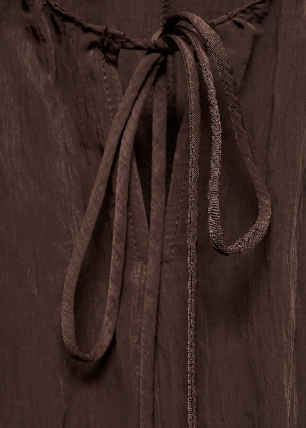 Long creased effect dress