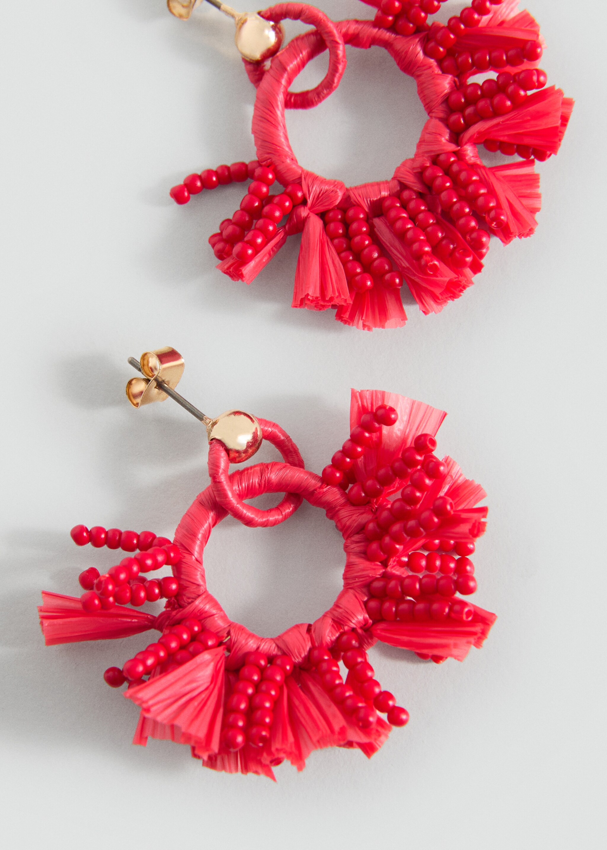 Bead loop earrings - Medium plane