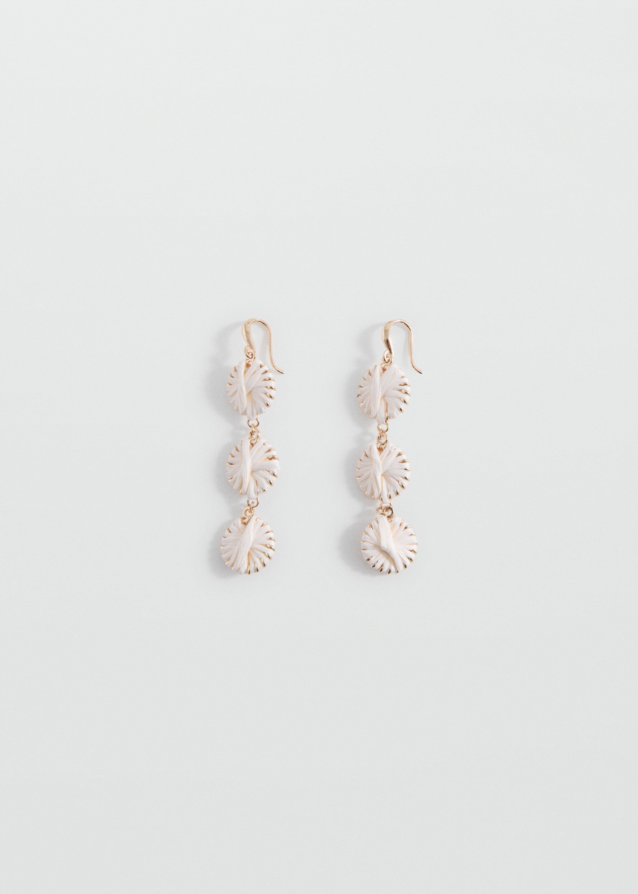 Natural fibre hanging earrings - Article without model