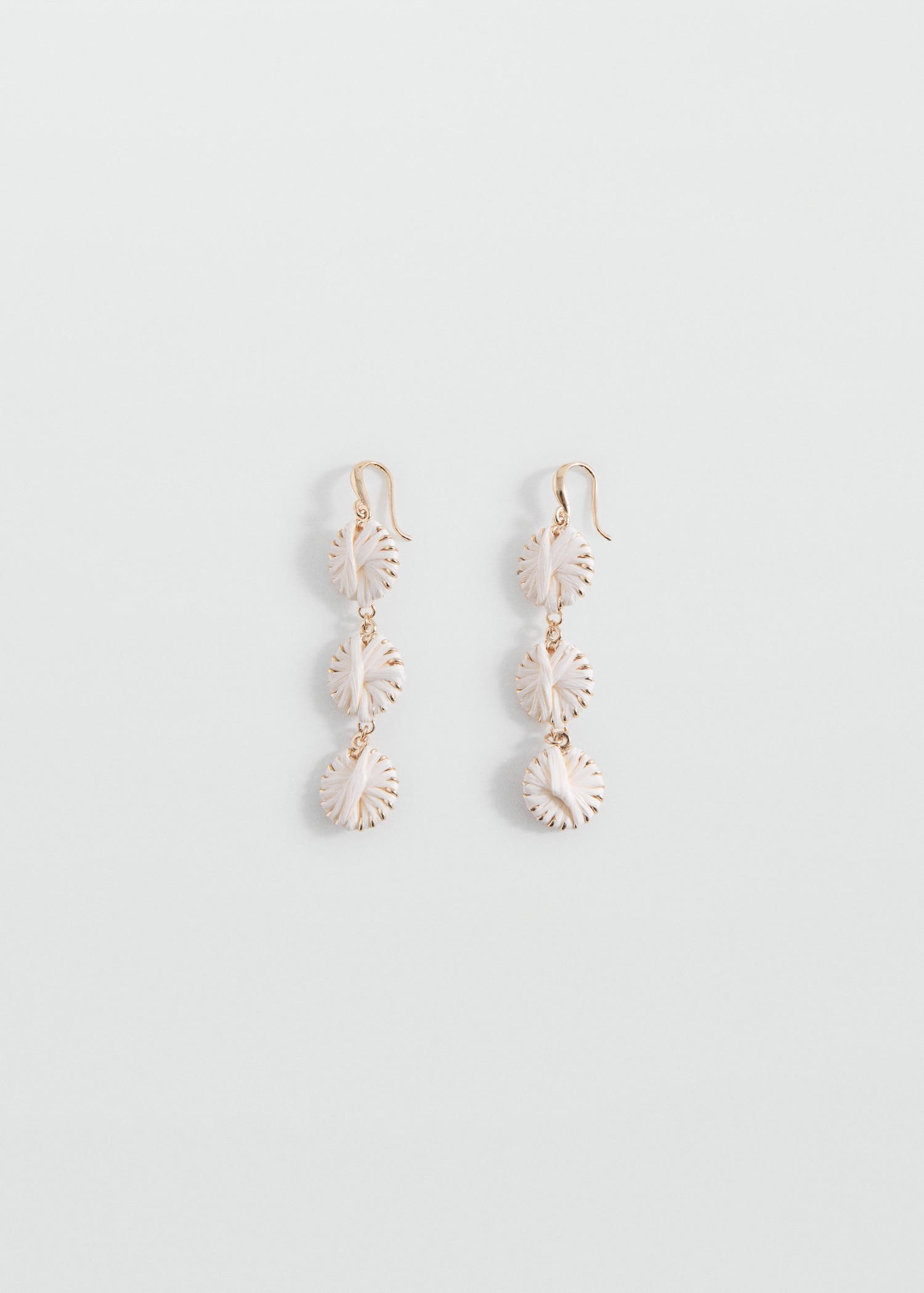 Boucles d’oreilles pendantes fibre naturelle - Article sans modèle