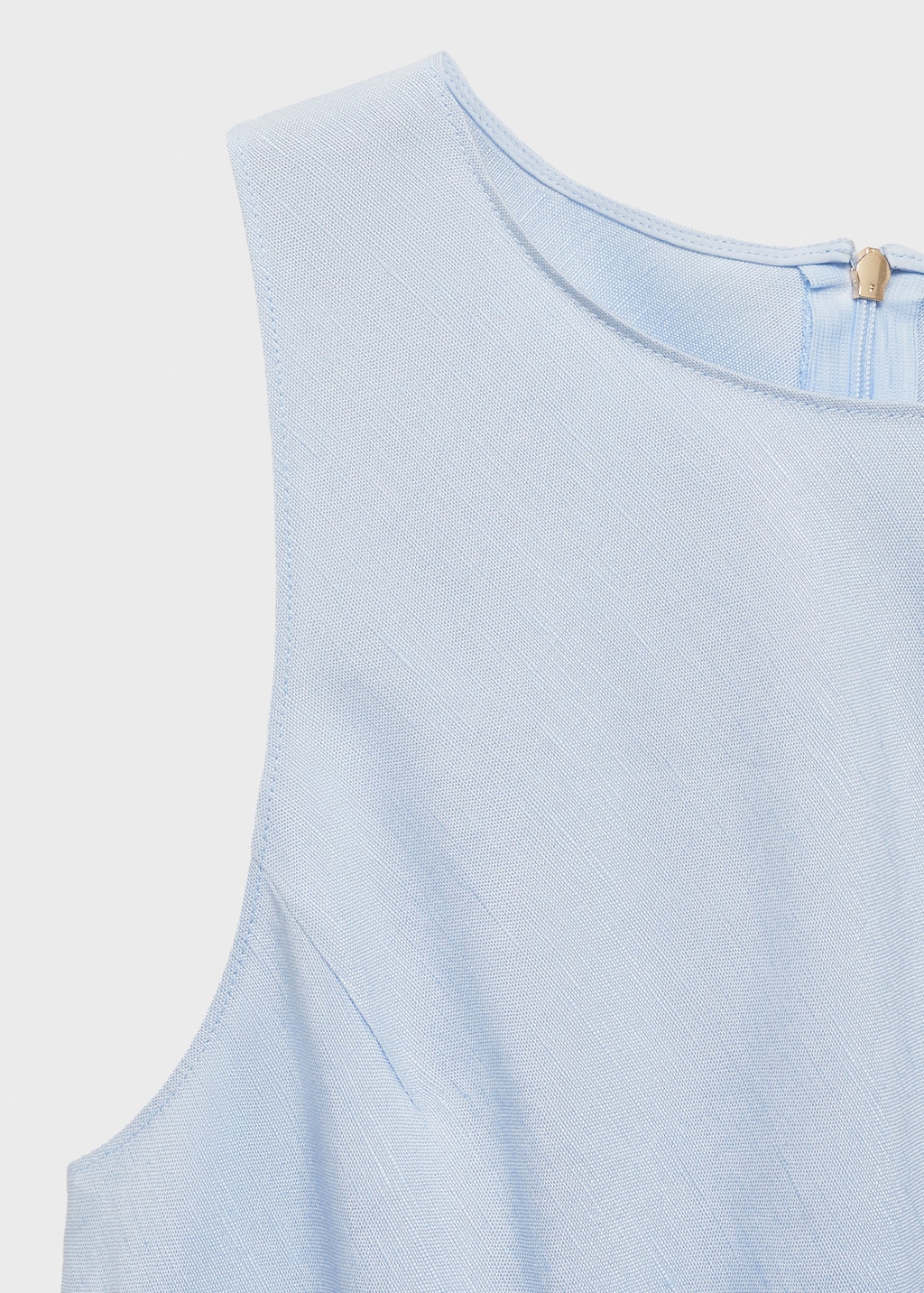 Linen-blend midi dress