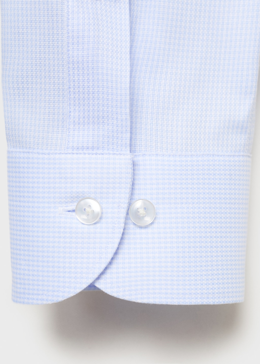Slim-fit micro-print twill suit shirt