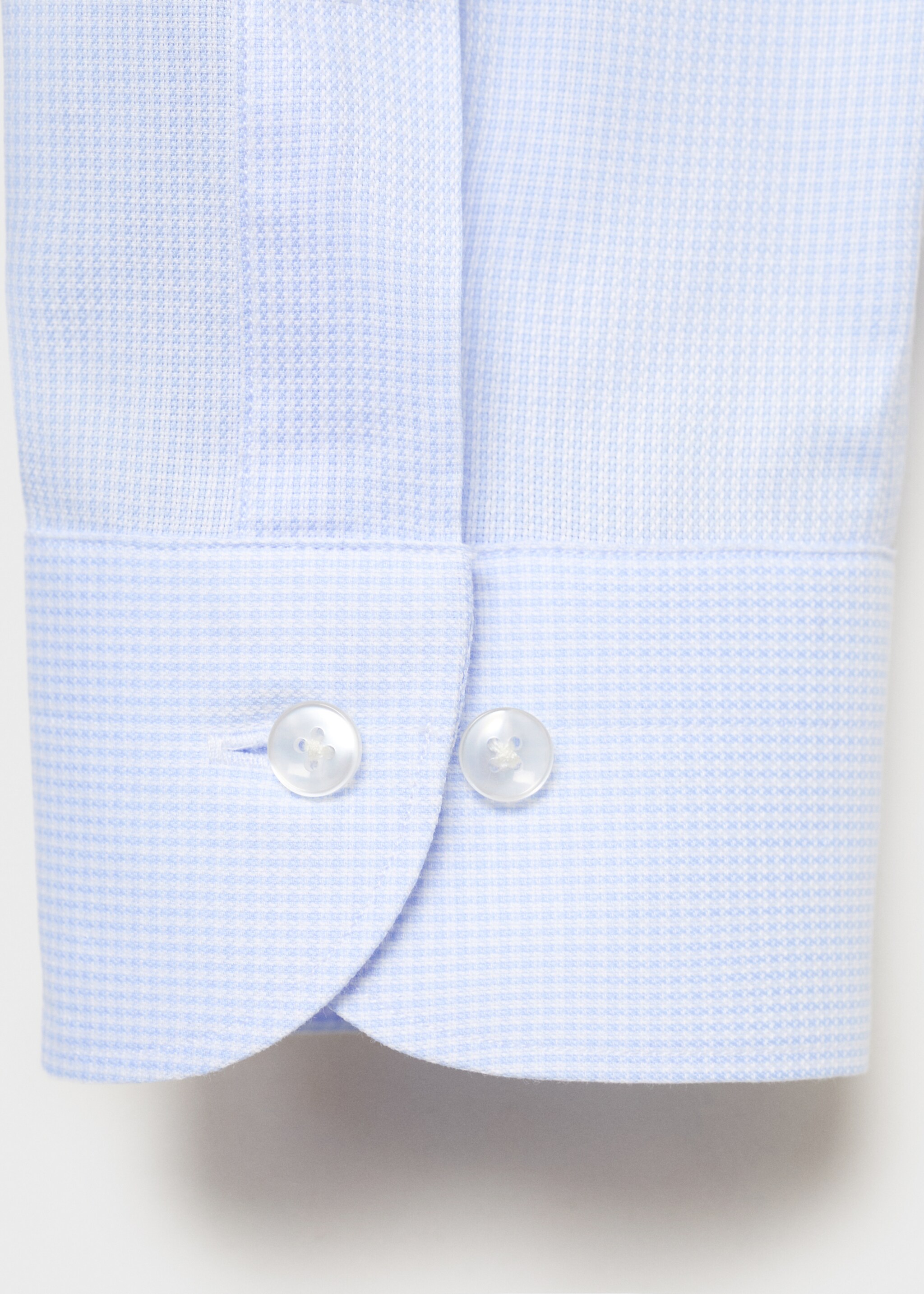 Slim-fit micro-print twill suit shirt - Details of the article 0