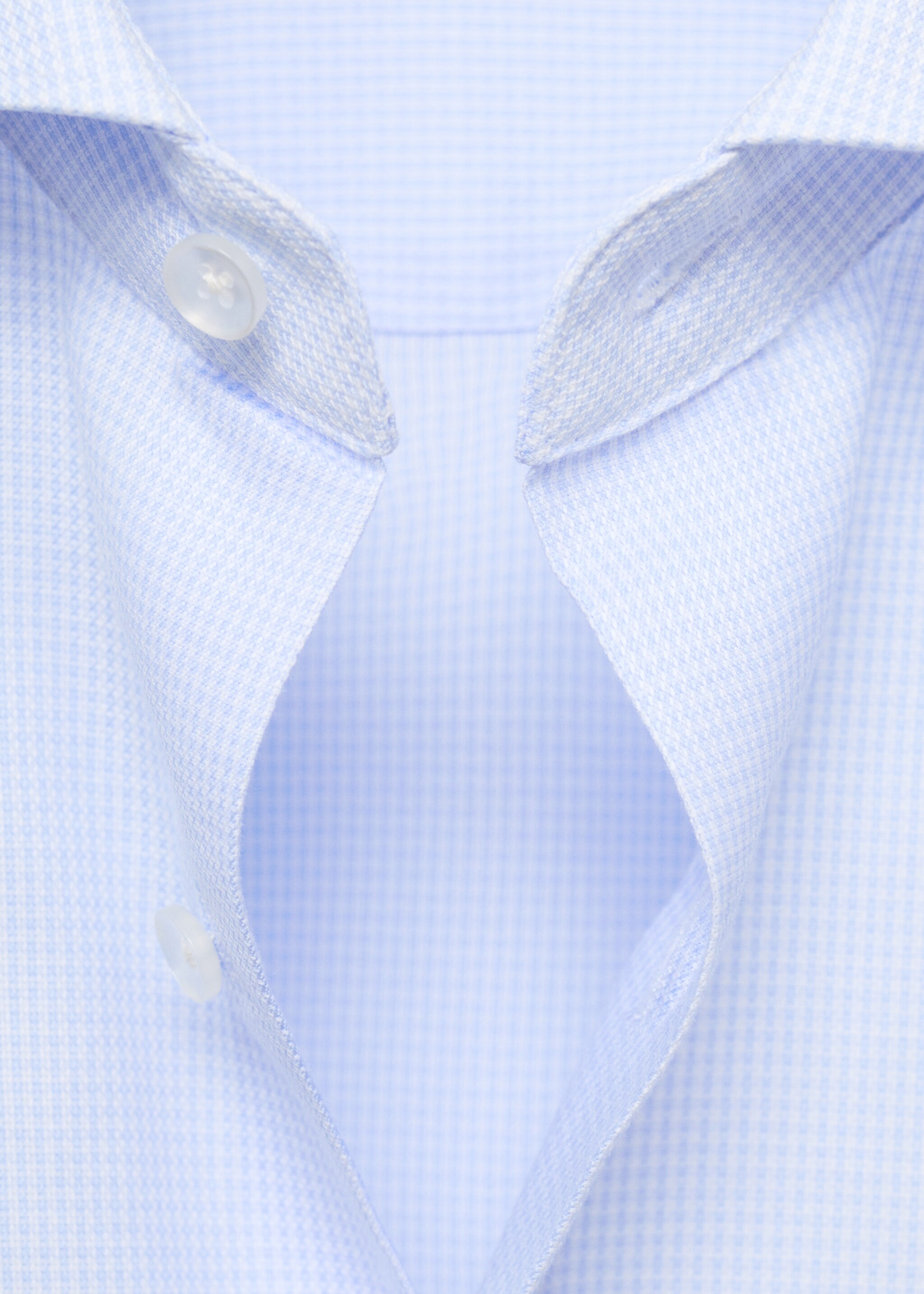 Slim-fit micro-print twill suit shirt - Details of the article 8