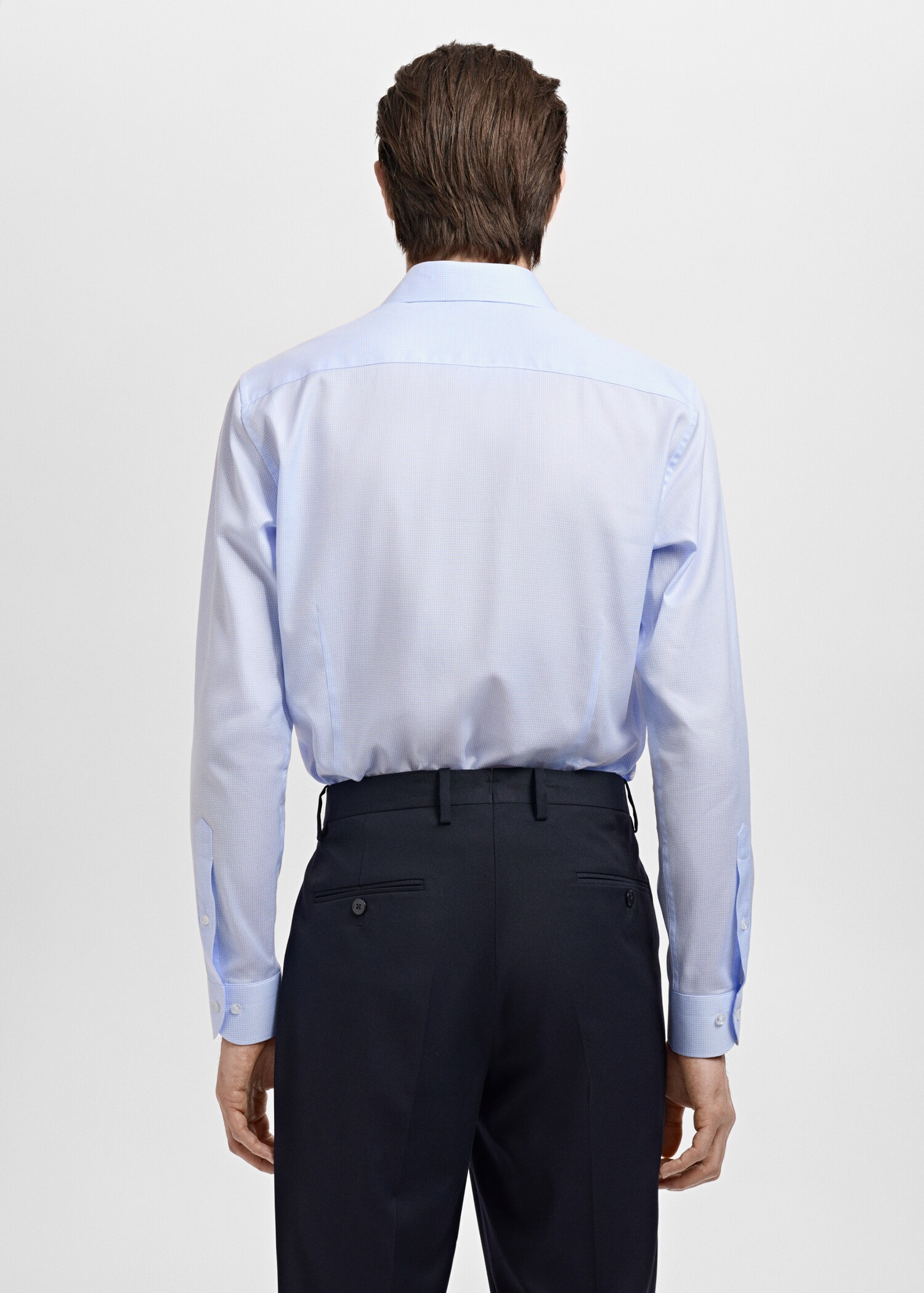 Slim Fit-Oberhemd aus Twill mit Mikroprint - Rückseite des Artikels
