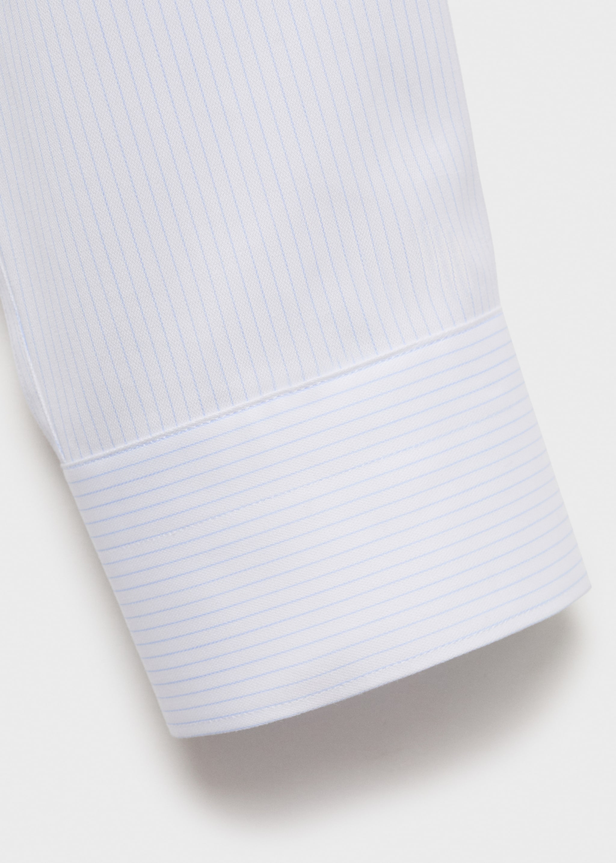 Slim fit cotton striped suit shirt - Details of the article 0
