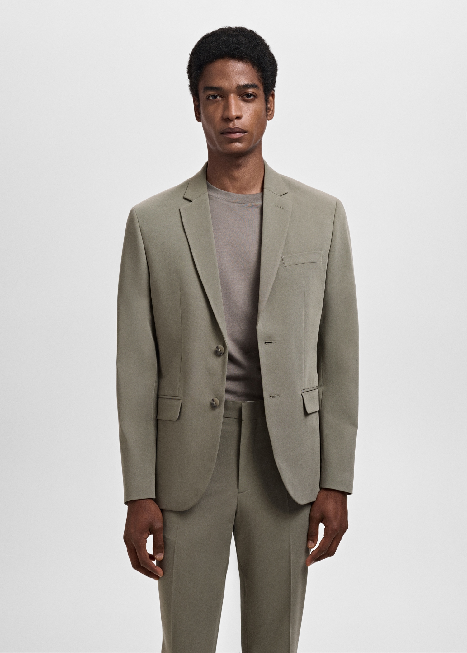 Slim Blazer Blazer Side Button Black Single Button Suit For Men